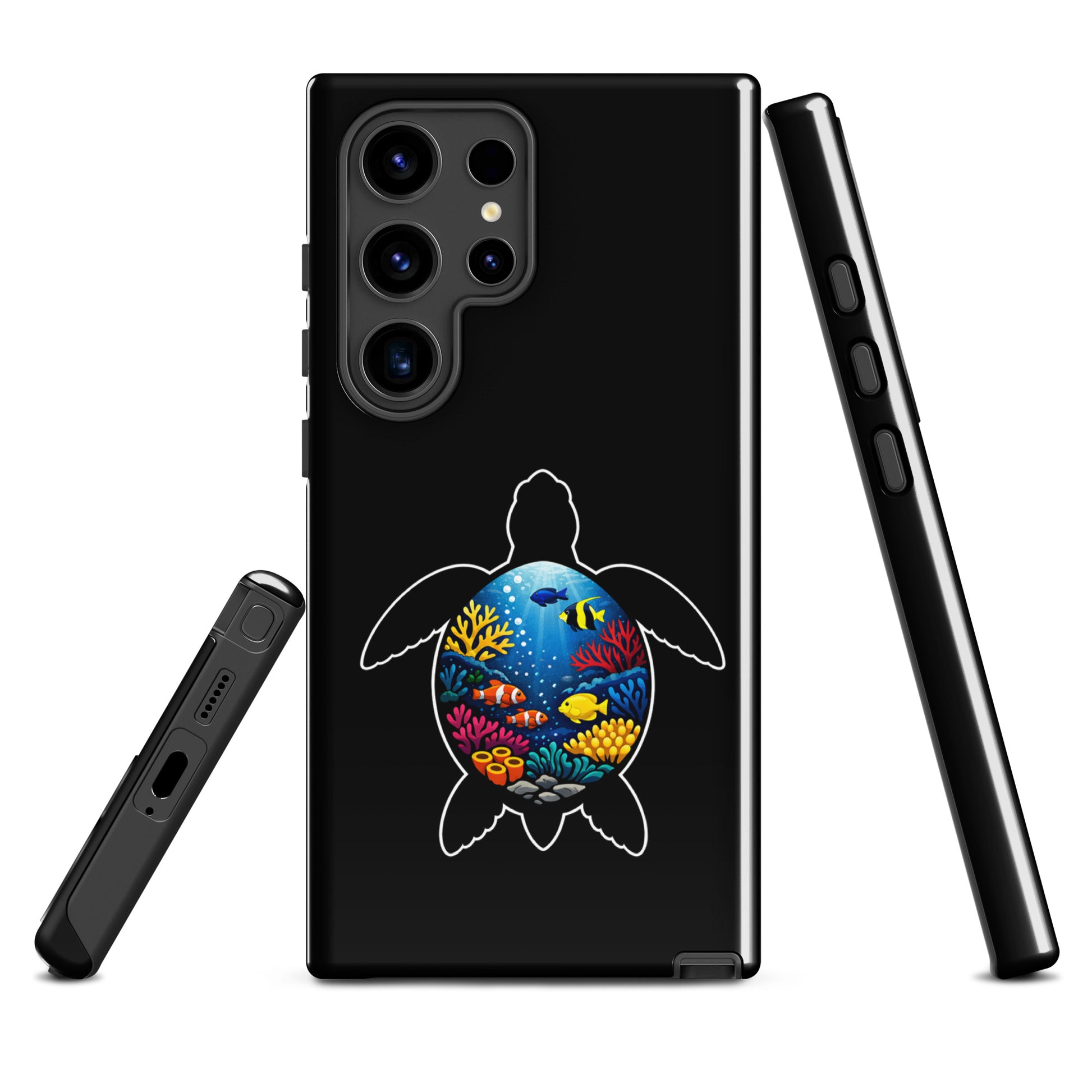 Phone Case for Samsung Galaxy with sea turtle reef design, offering ocean-inspired protection and style.