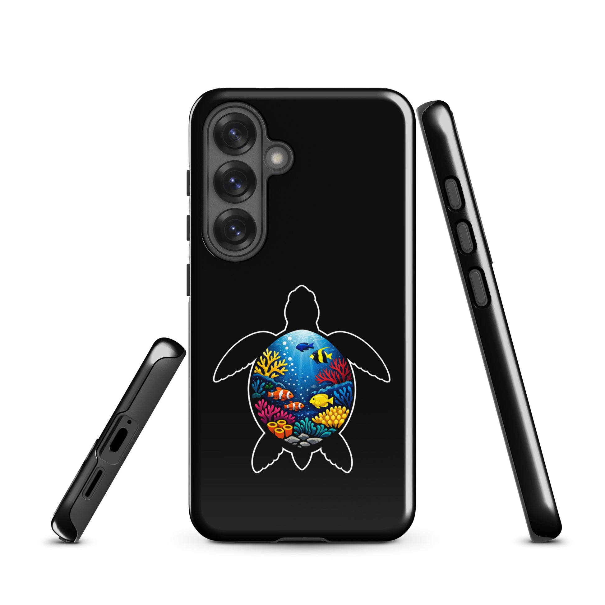 Phone Case for Samsung Galaxy with sea turtle reef design, offering style and protection, ideal for marine life enthusiasts.