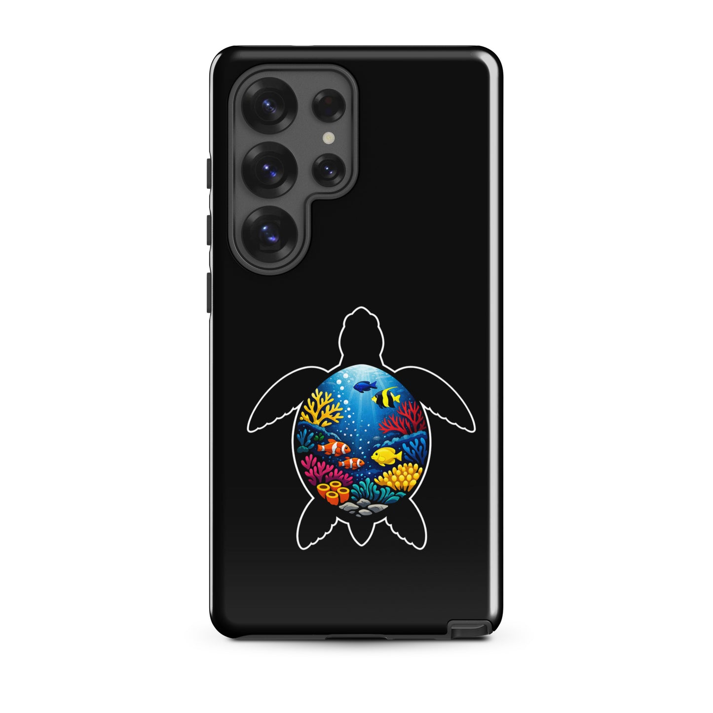 Phone Case for Samsung Galaxy with vibrant sea turtle reef design offering protection and style for marine life enthusiasts.