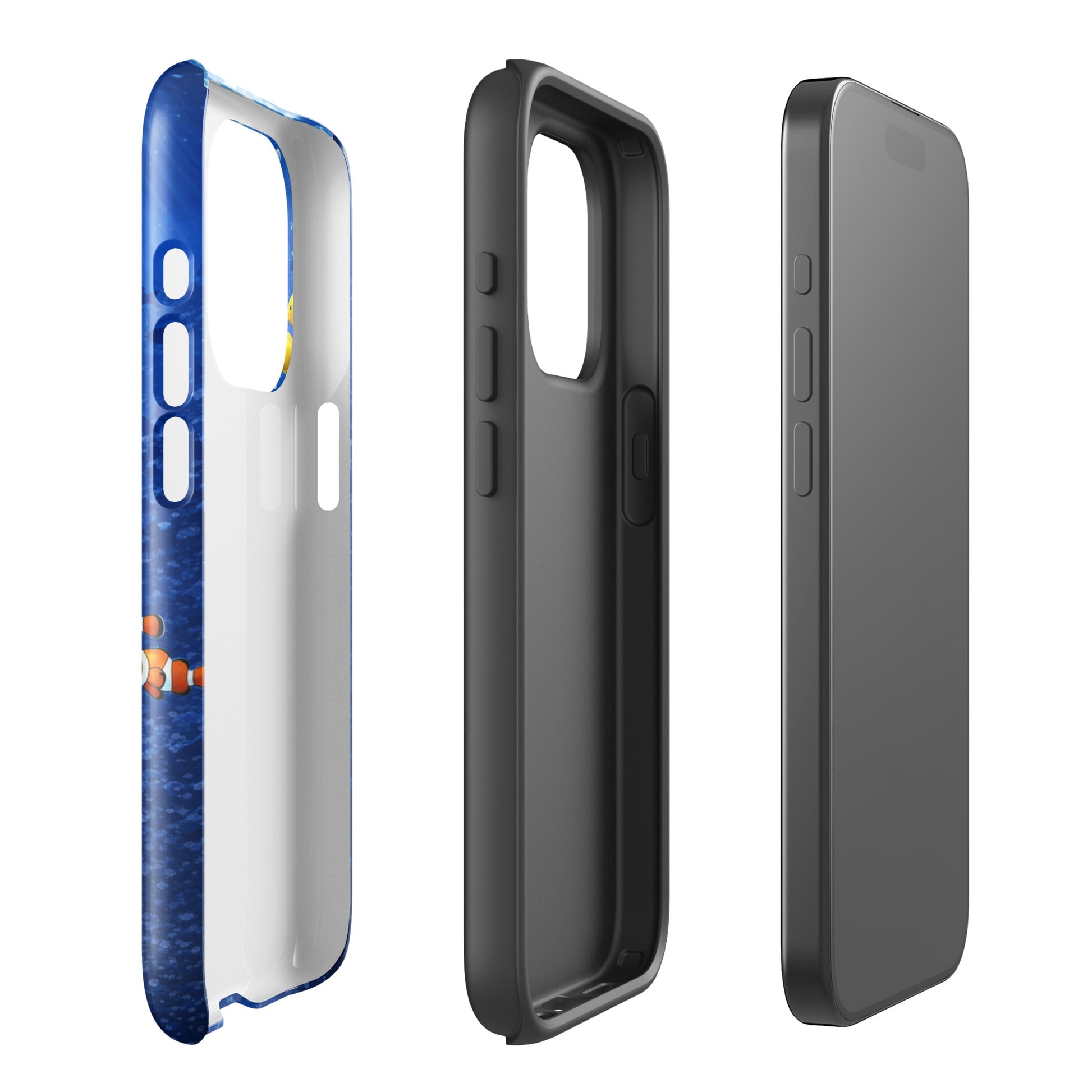 Phone Case for iPhone with Sea Turtle Design showing dual-layer protection.