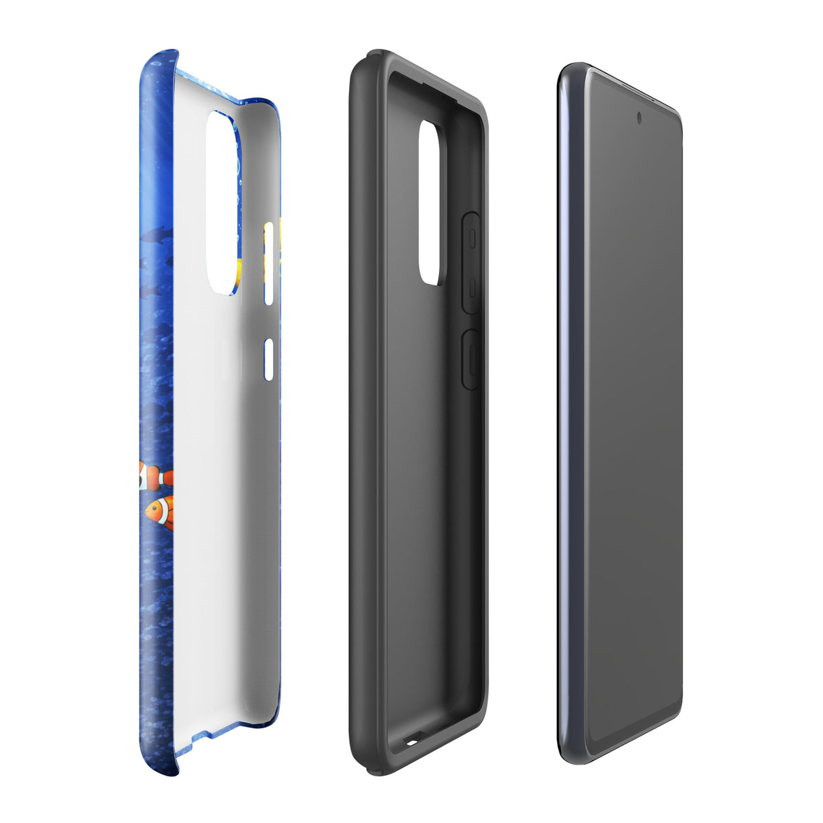 Phone Case for Samsung Galaxy with sea turtle reef design and dual-layer protection, showcasing underwater elegance and style.