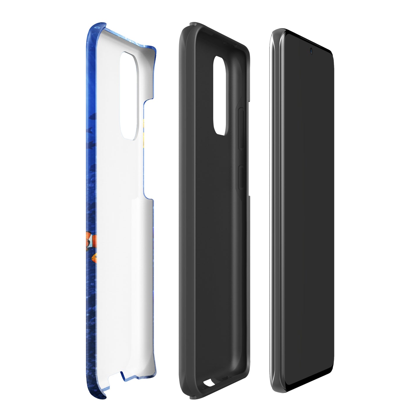 Phone Case for Samsung Galaxy showcasing a sea turtle reef design with dual-layer protection, elegant and stylish.