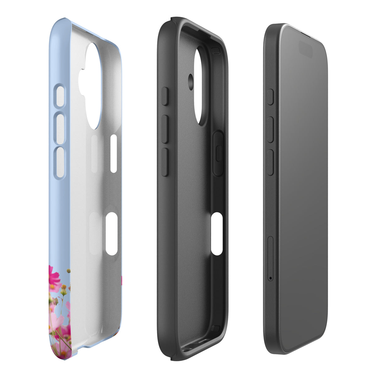 Phone Case for iPhone with Blooming Floral Charm (xx212)