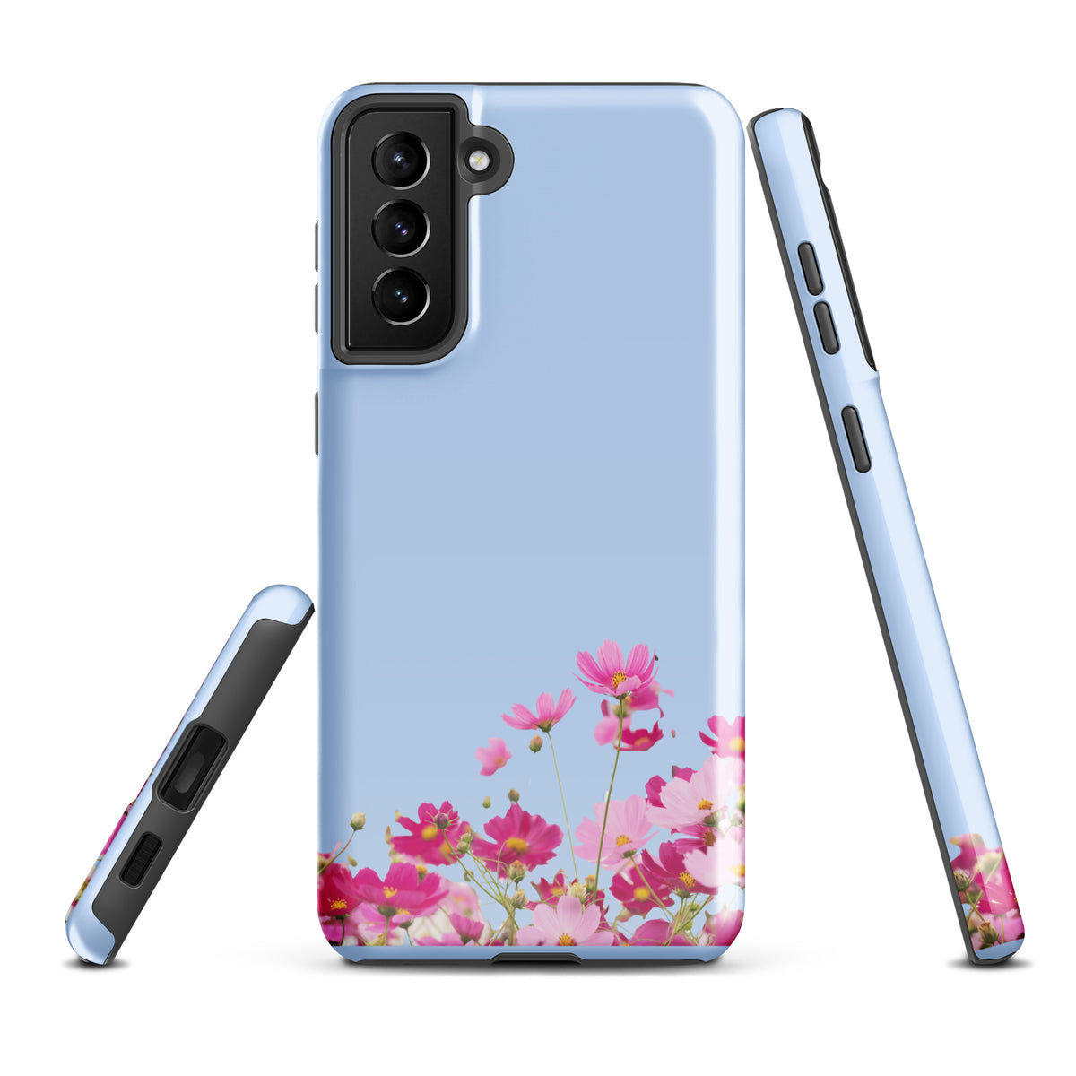 Phone Case for Samsung Galaxy with Blooming Floral Charm (xx212)