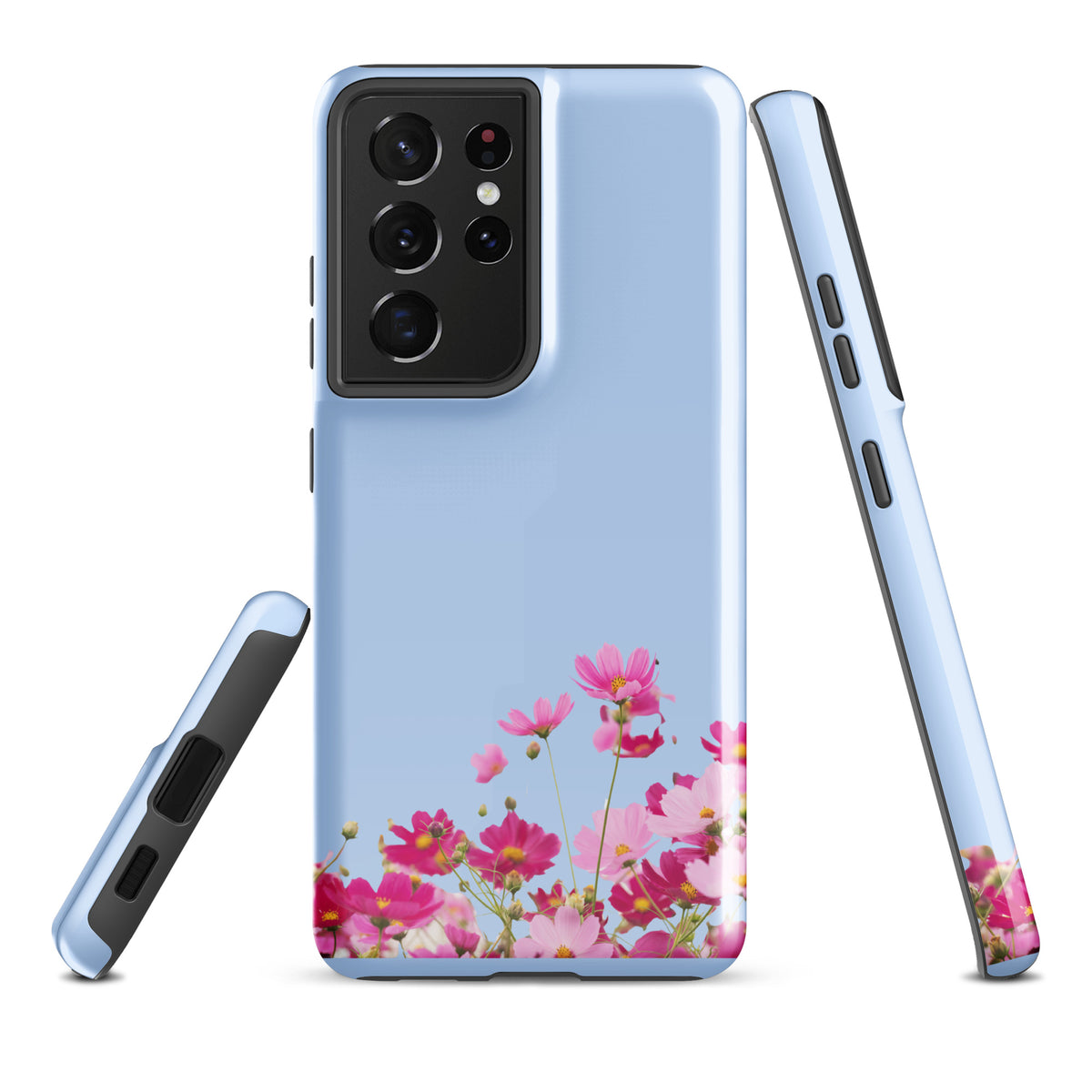 Phone Case for Samsung Galaxy with Blooming Floral Charm (xx212)