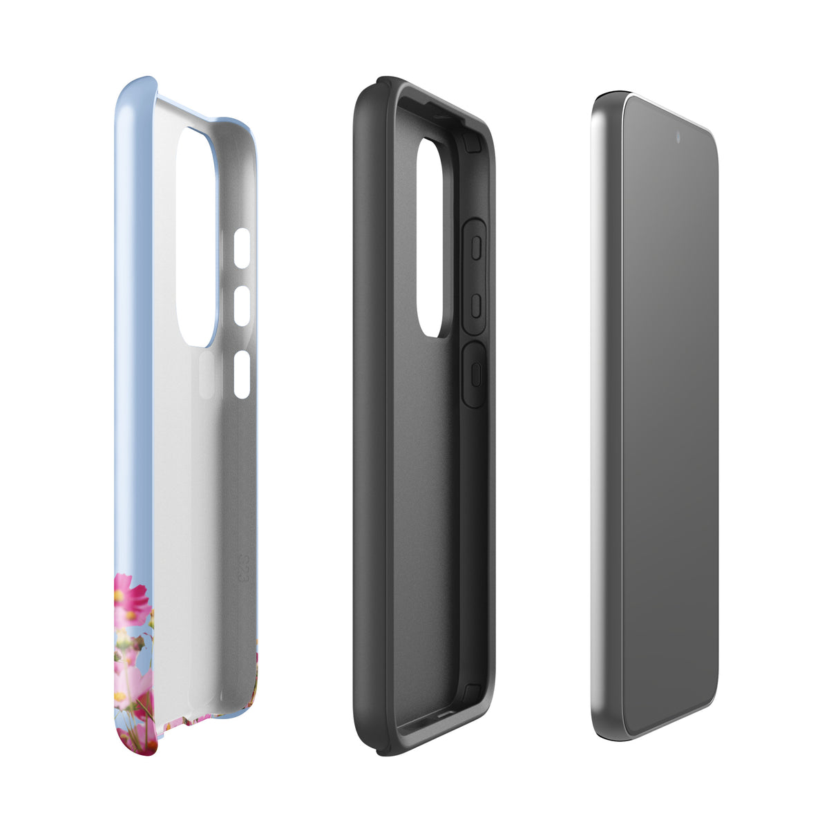 Phone Case for Samsung Galaxy with Blooming Floral Charm (xx212)