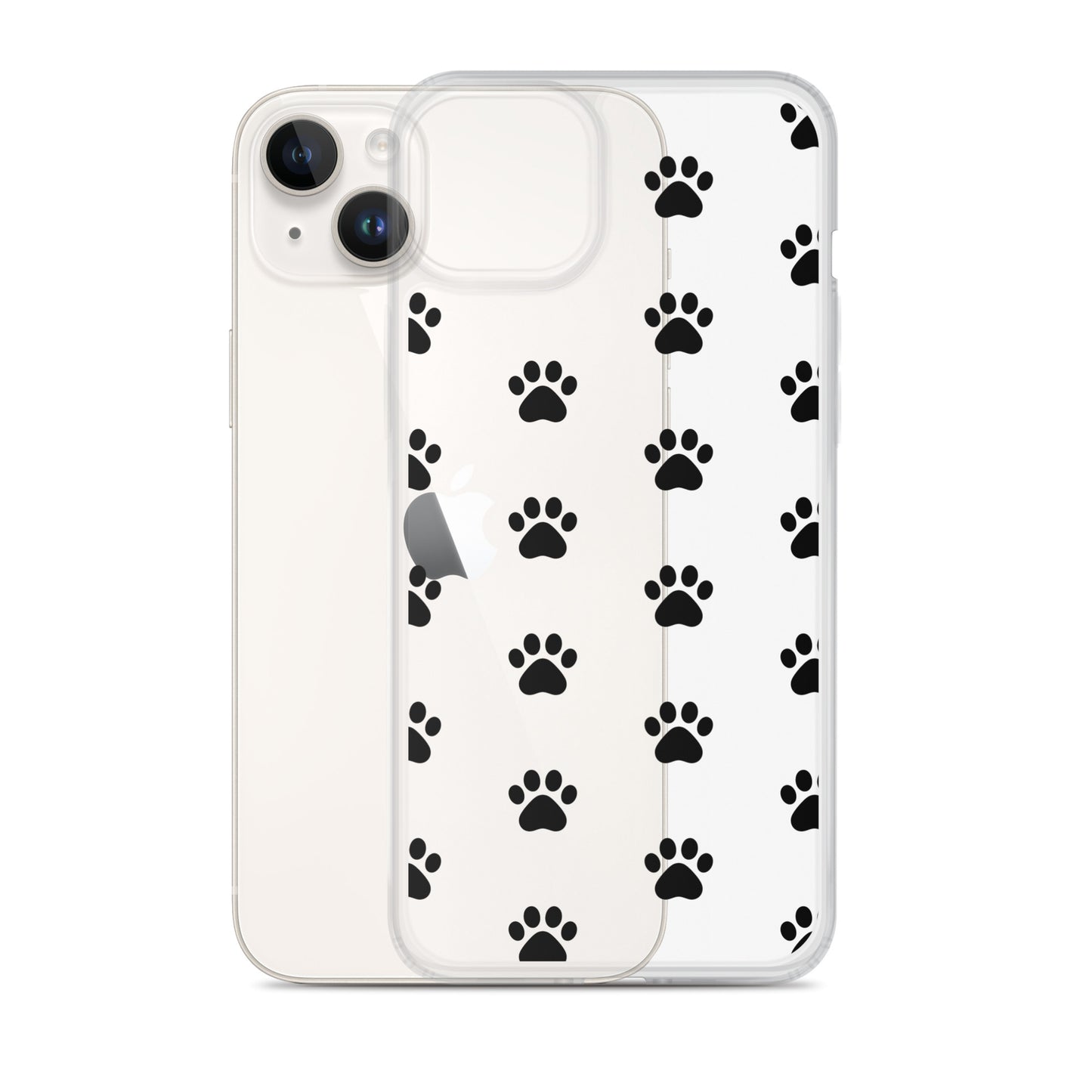Phone Case for iPhone with paw print pattern in minimalist style for pet lovers