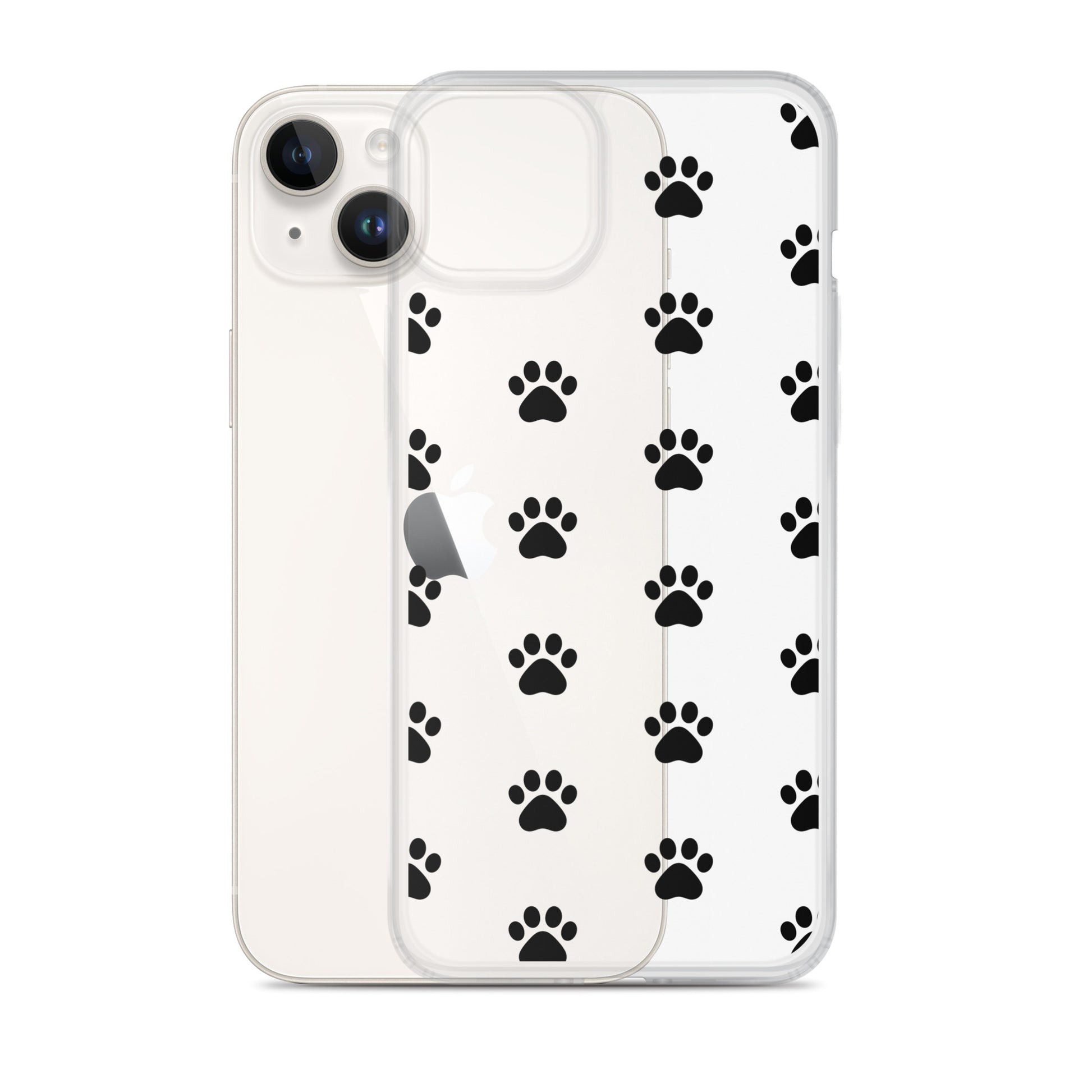 Phone Case for iPhone with paw print pattern in minimalist style for pet lovers