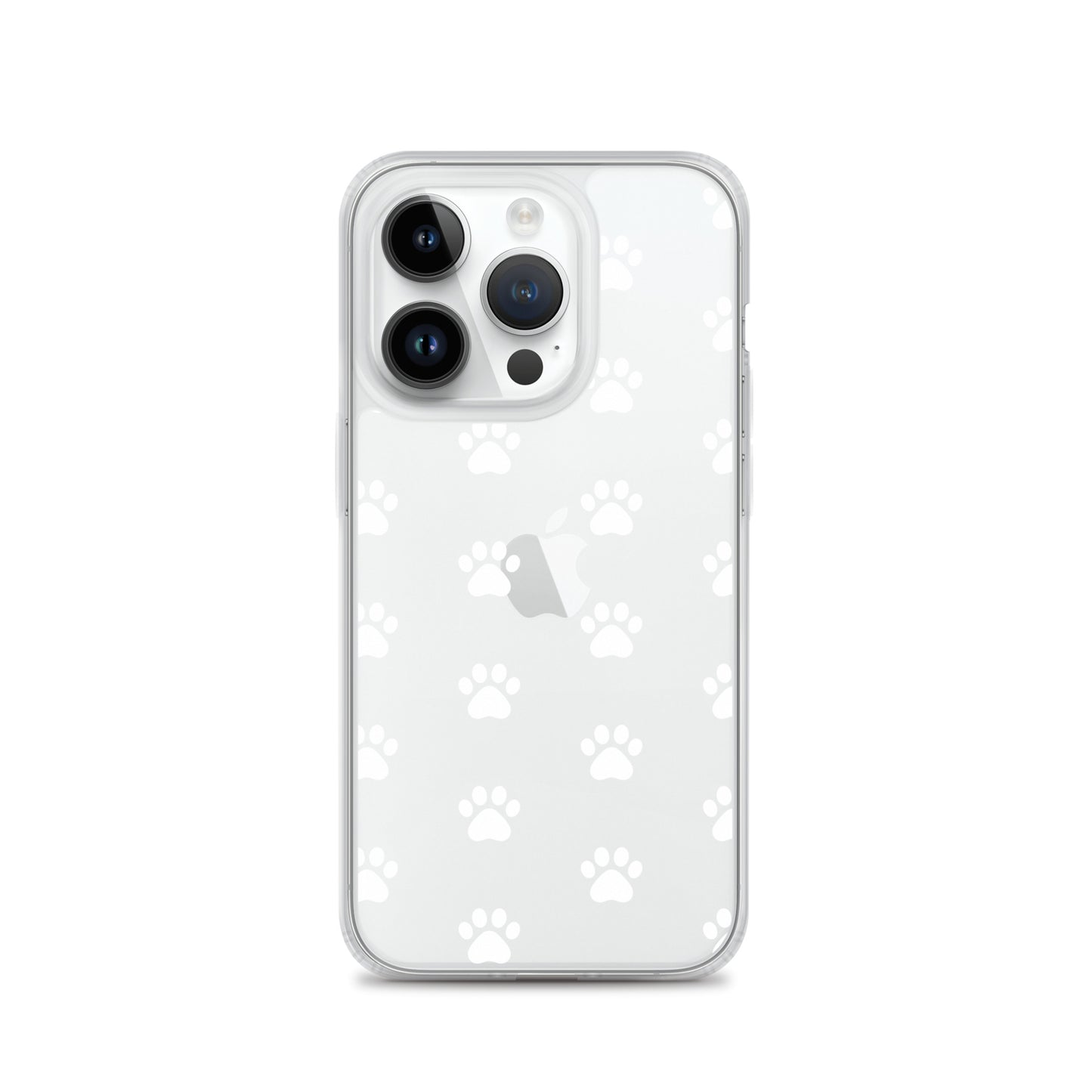 Phone Case for iPhone featuring a minimalist paw print pattern, perfect for pet lovers.