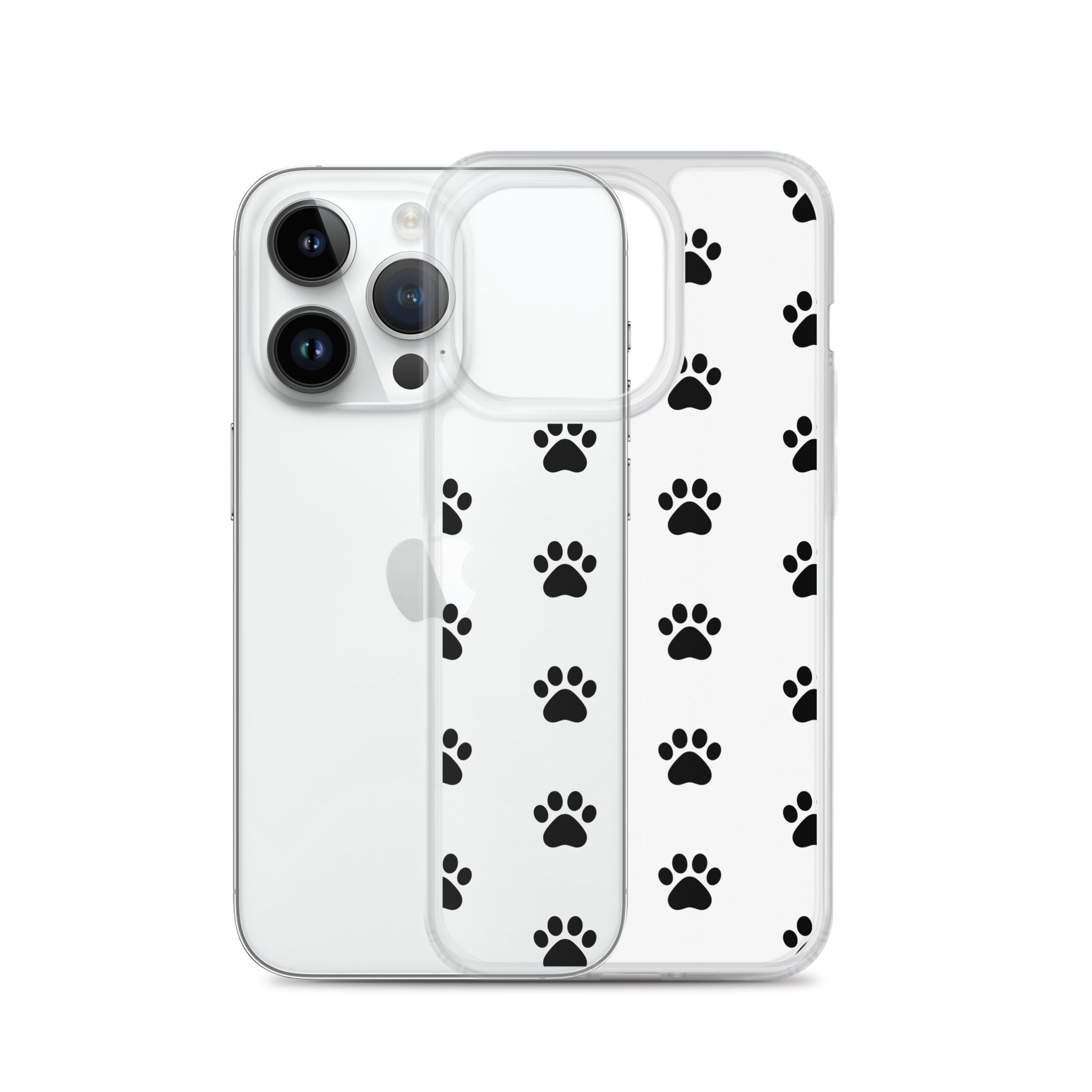 Phone Case for iPhone with a minimalist paw print pattern, ideal for pet lovers.