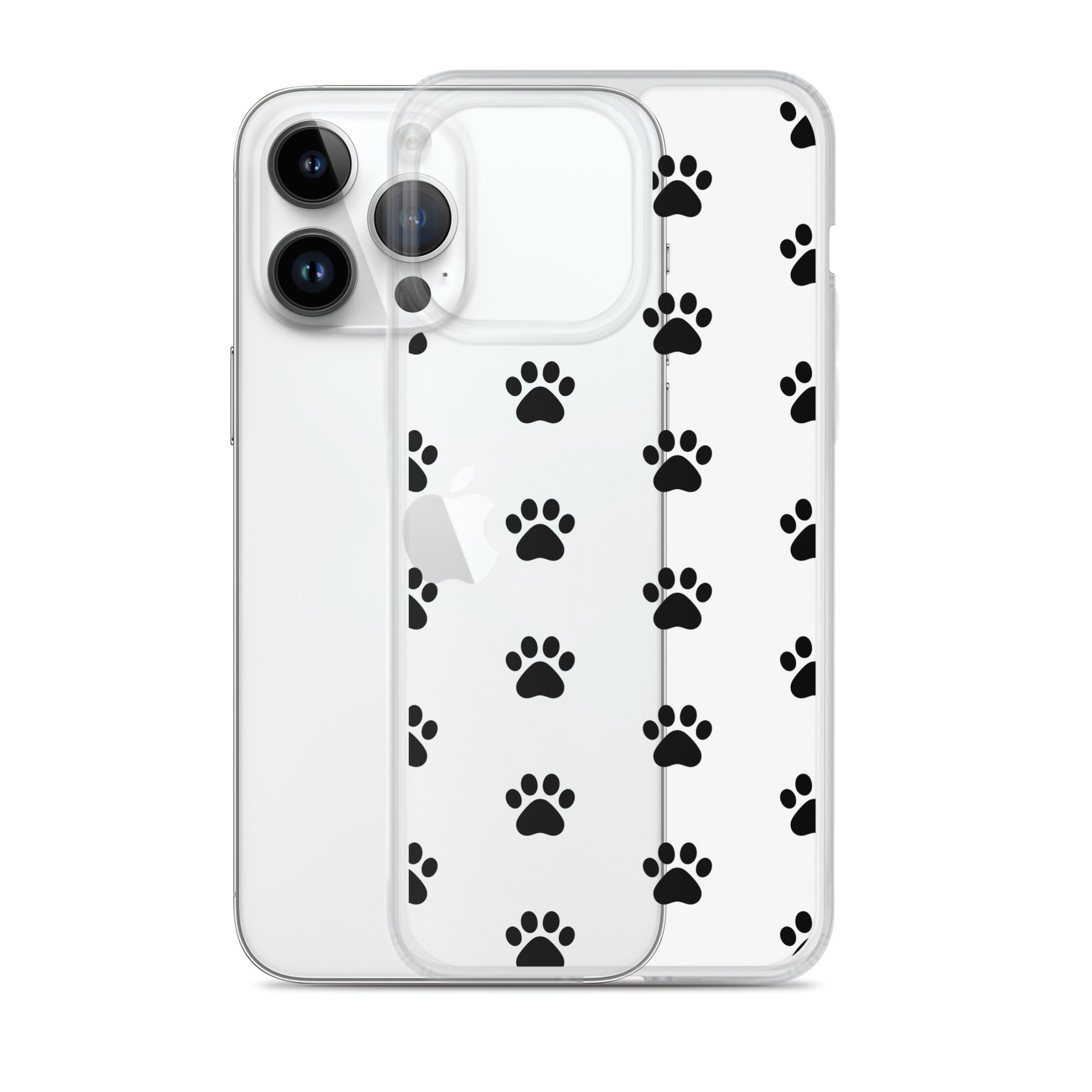 Phone Case for iPhone featuring a minimalist paw print pattern for pet lovers.