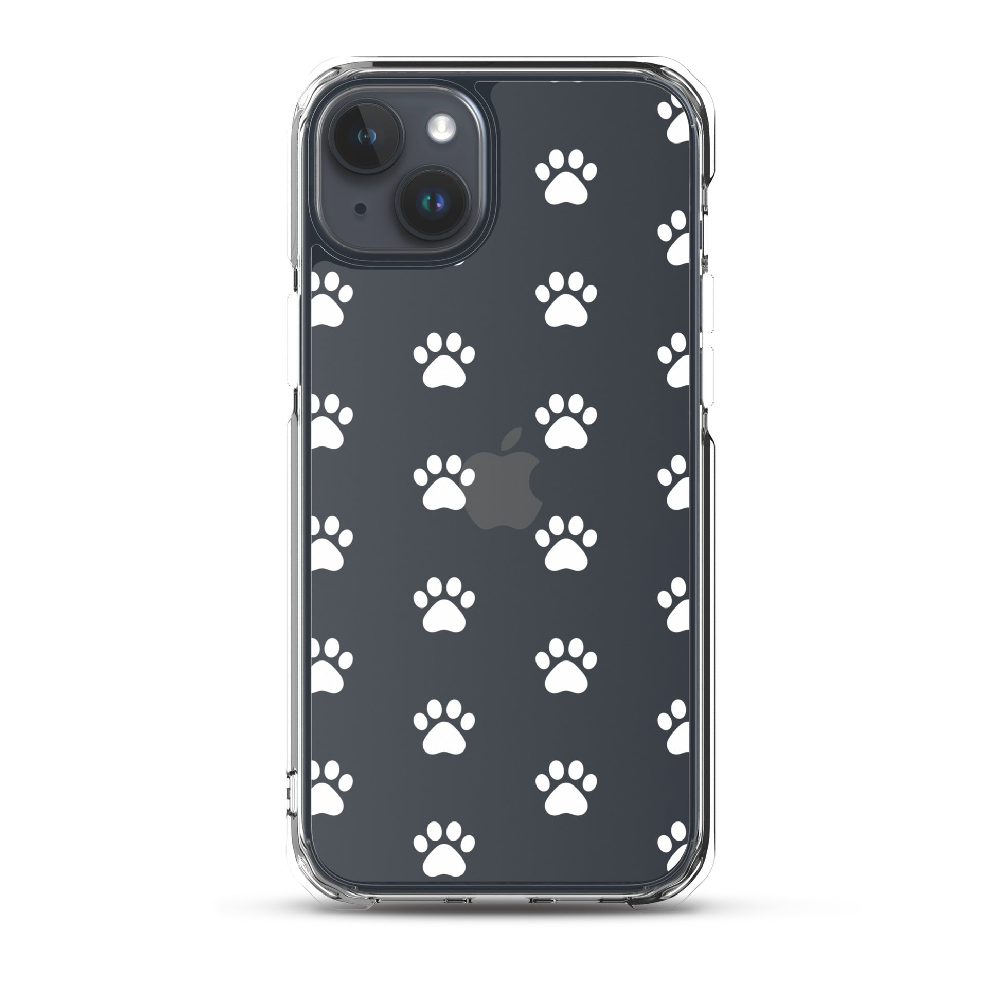 Phone Case for iPhone featuring a paw print pattern, ideal for pet lovers with a minimalist style.