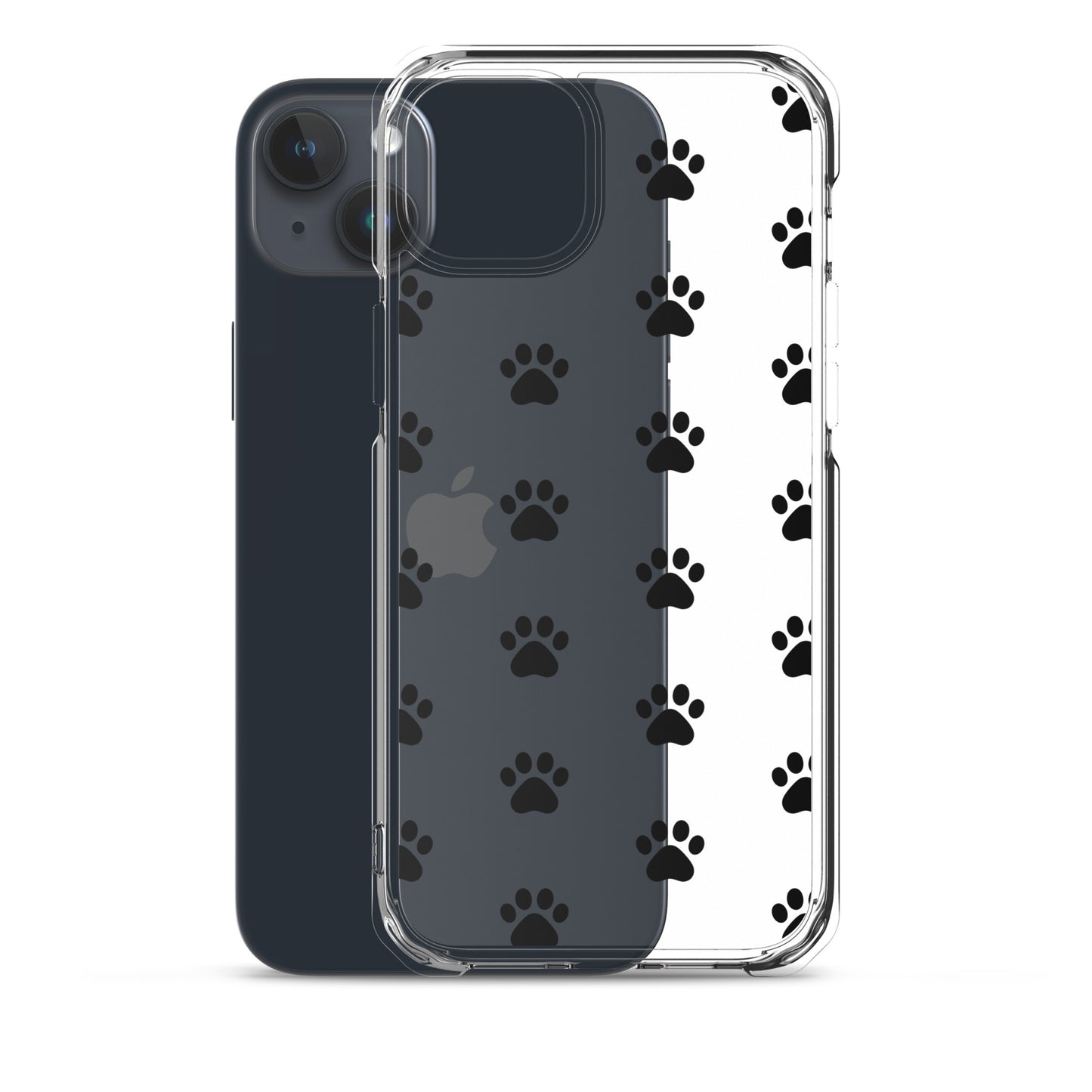 Phone Case for iPhone with minimalist paw print pattern, perfect for pet lovers and showcasing a clean design.