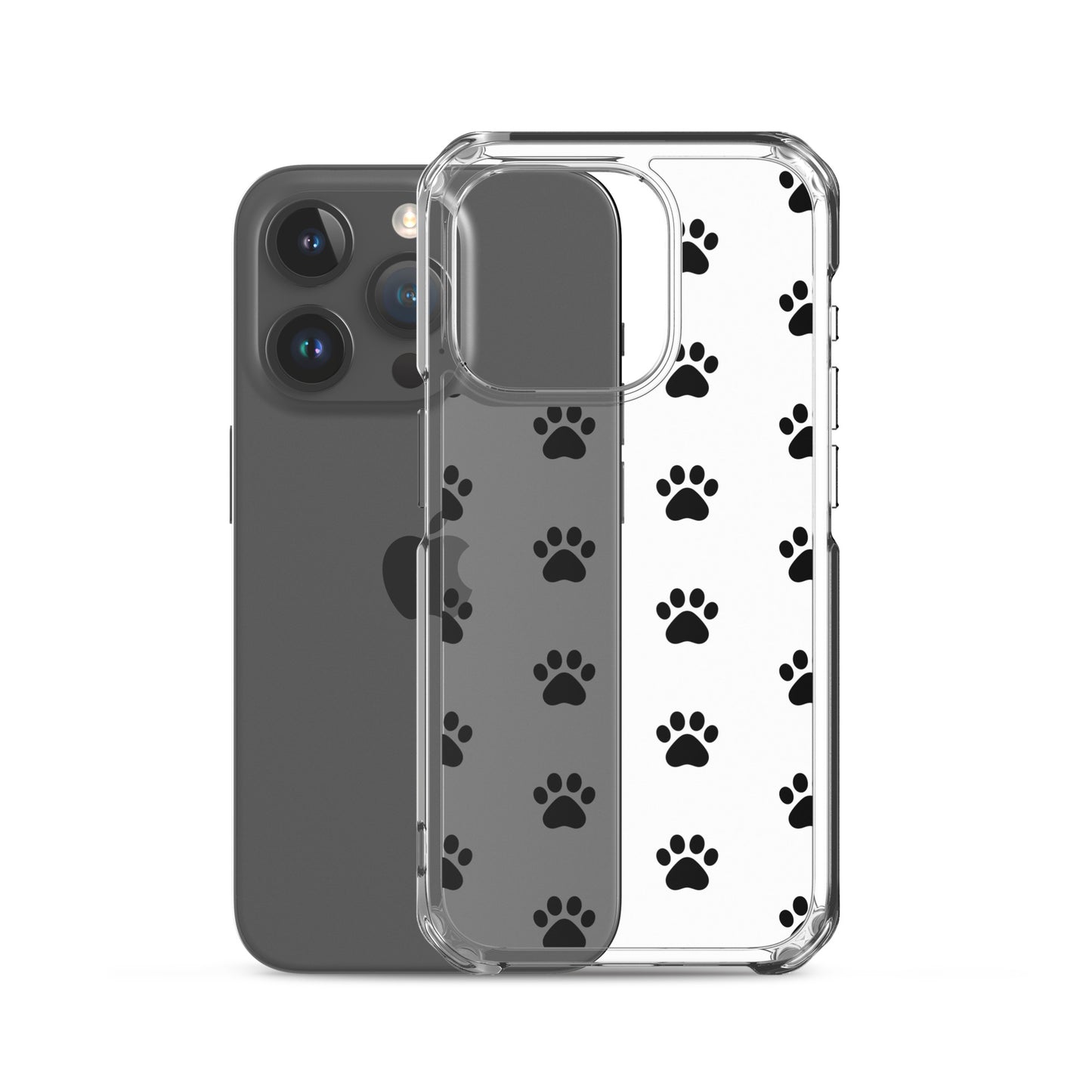 Phone Case for iPhone with playful paw print pattern for pet lovers, blending minimalist style and practicality.