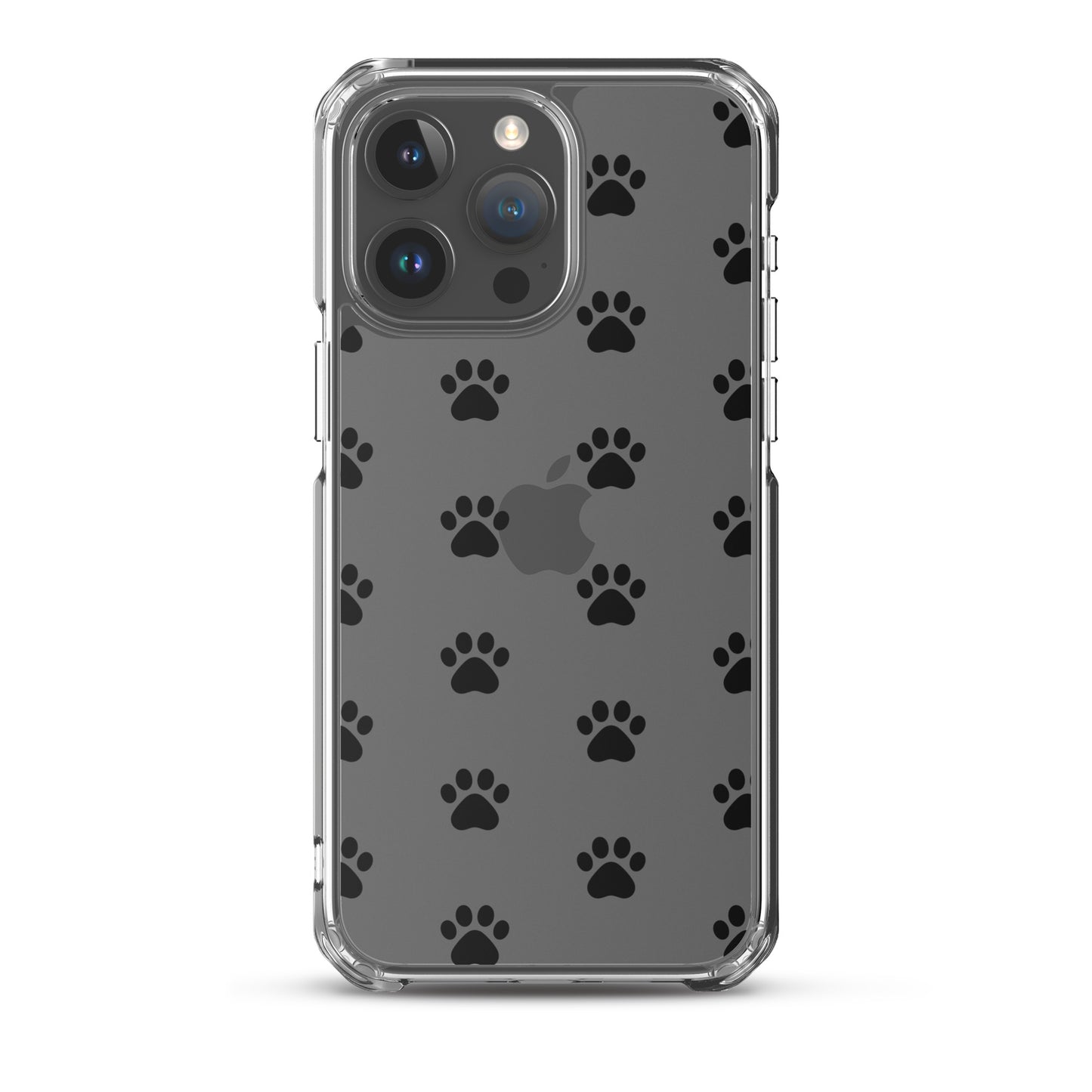 Phone Case for iPhone featuring a playful paw print pattern, perfect for pet lovers.