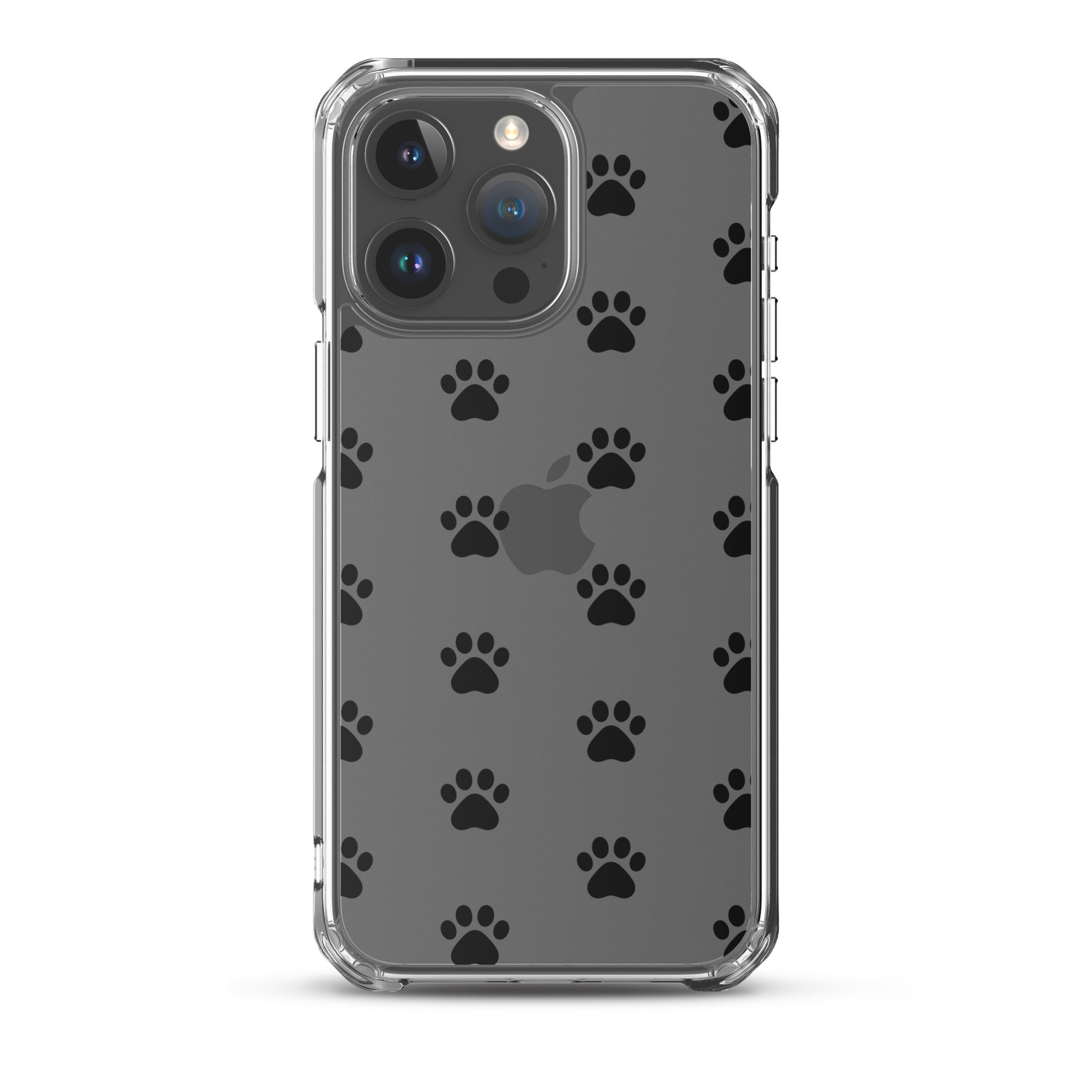 Phone Case for iPhone featuring a playful paw print pattern, perfect for pet lovers.