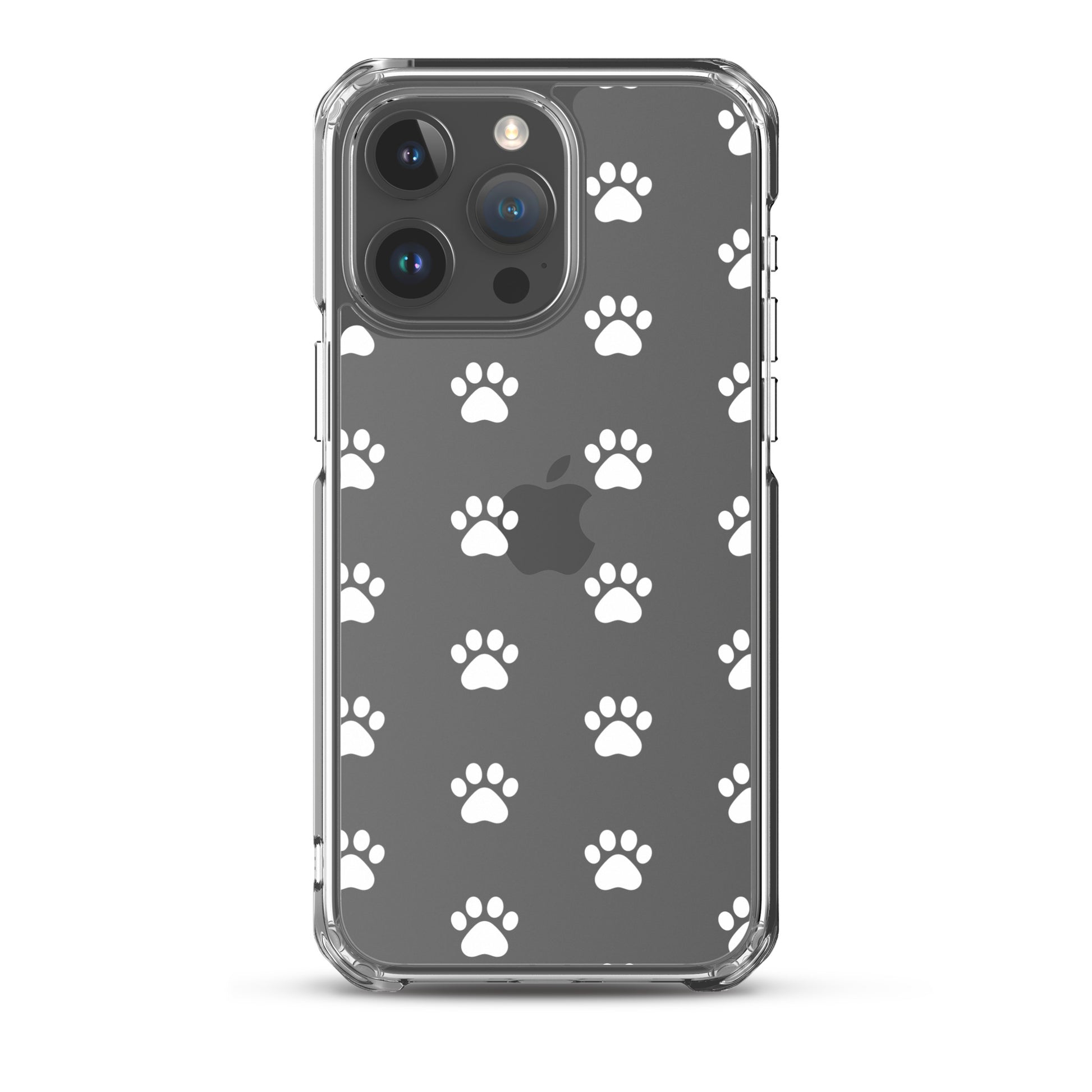 Phone Case for iPhone featuring a playful paw print pattern, perfect for pet lovers with a minimalist style.