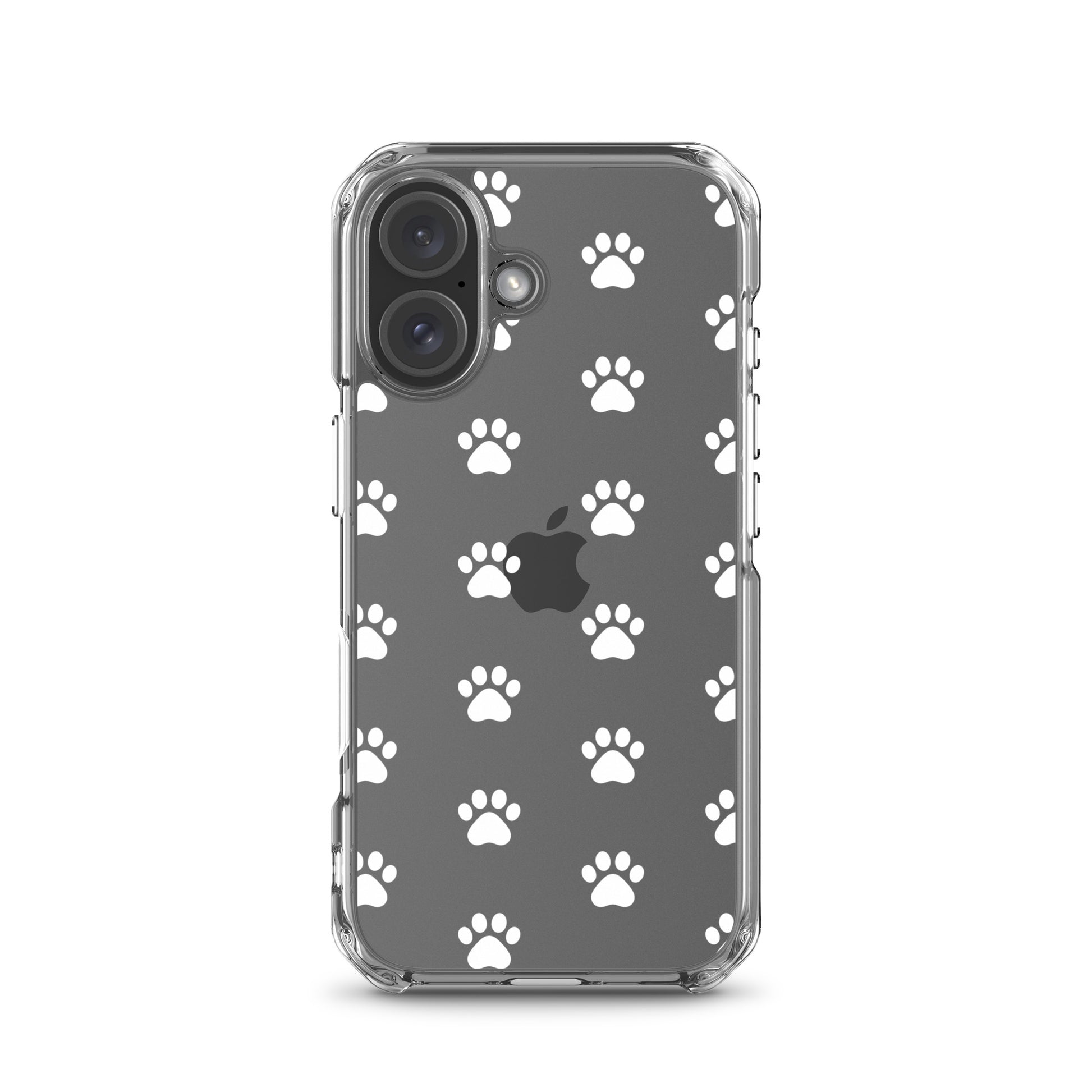 Phone Case for iPhone with a playful paw print pattern designed for pet lovers.