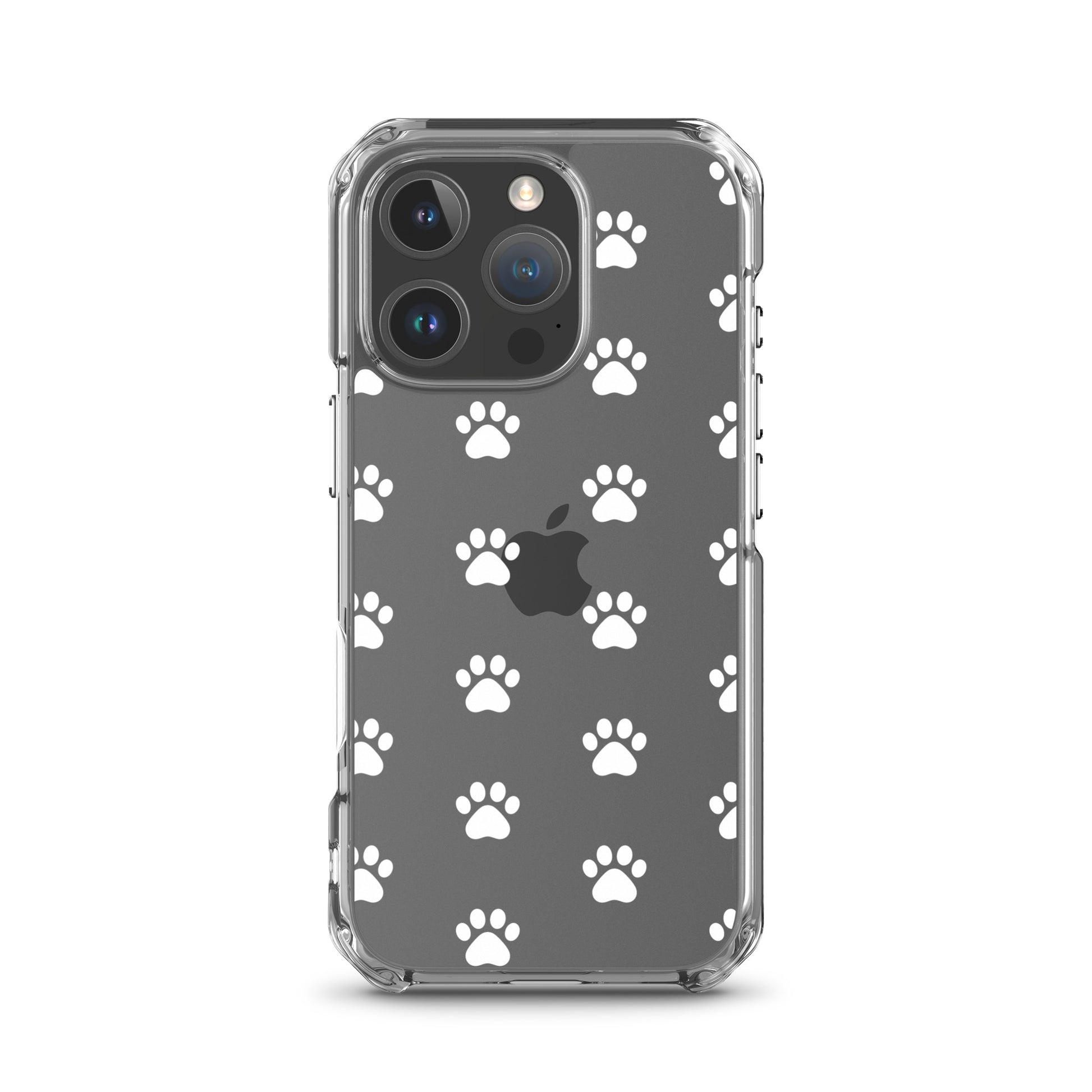 Phone Case for iPhone featuring a playful paw print pattern, perfect for pet lovers and minimalist style.