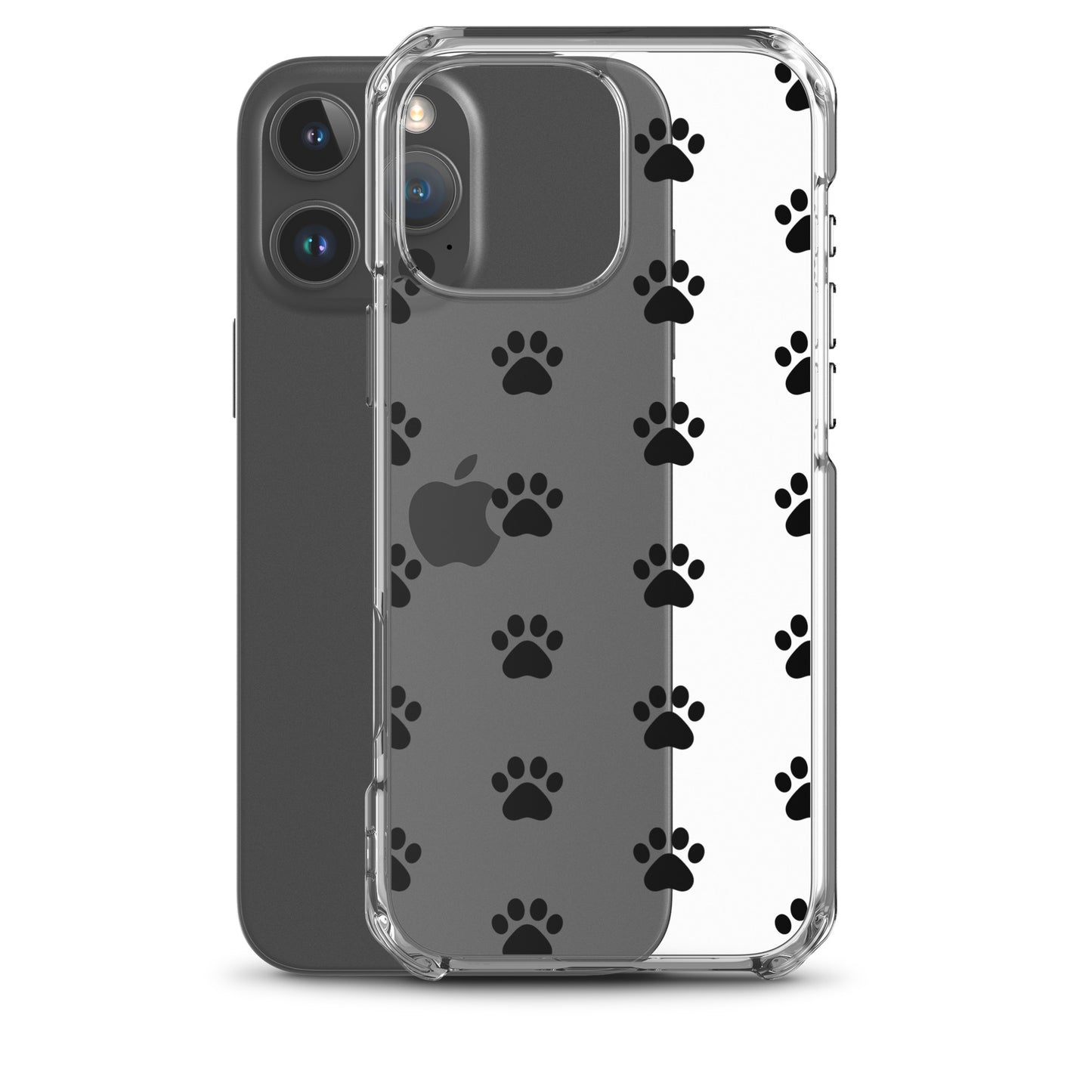 Phone Case for iPhone with minimalist paw print pattern, perfect for pet lovers.