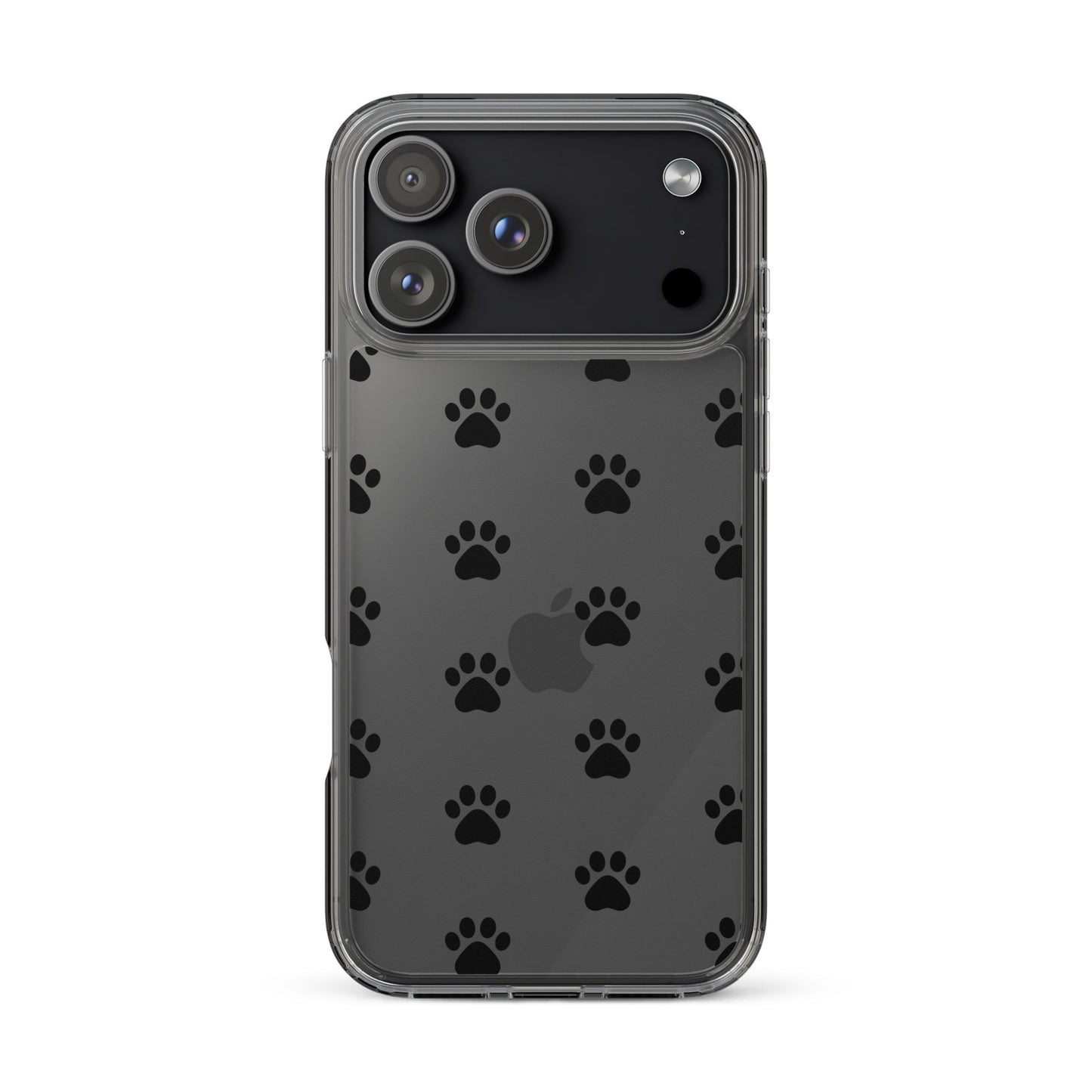 Phone Case for iPhone with playful paw print pattern in minimalist design for pet lovers.