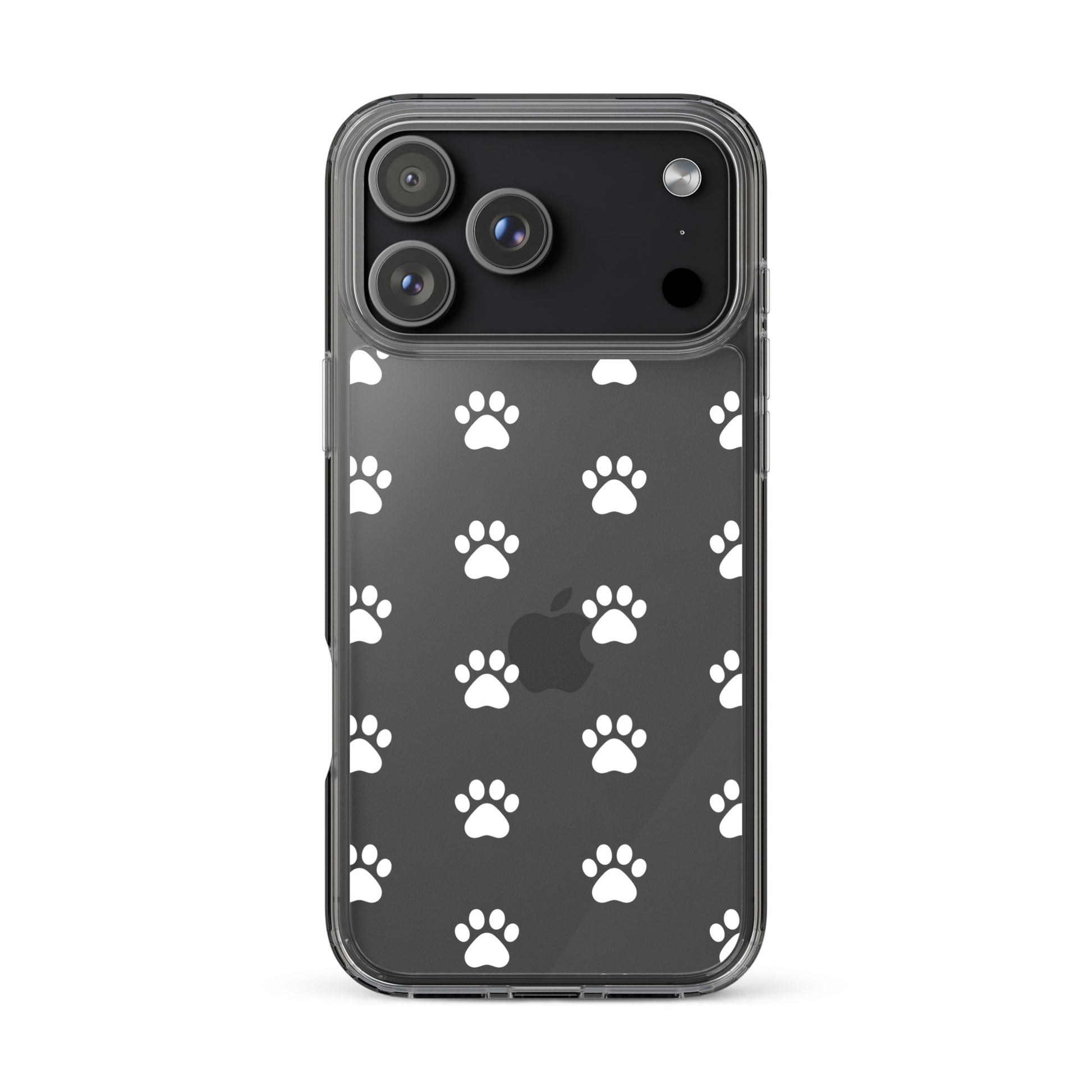 Phone Case for iPhone with minimalist paw print pattern, perfect for pet lovers.