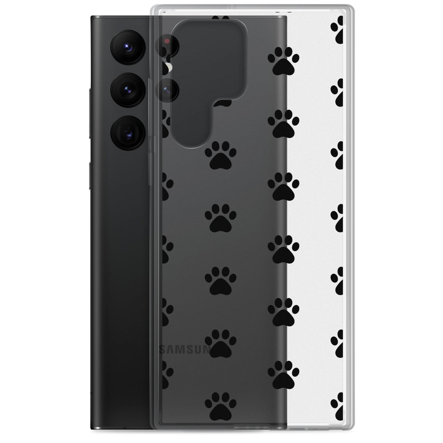 Phone Case for Samsung Galaxy with playful paw print pattern showcasing pet lover style.