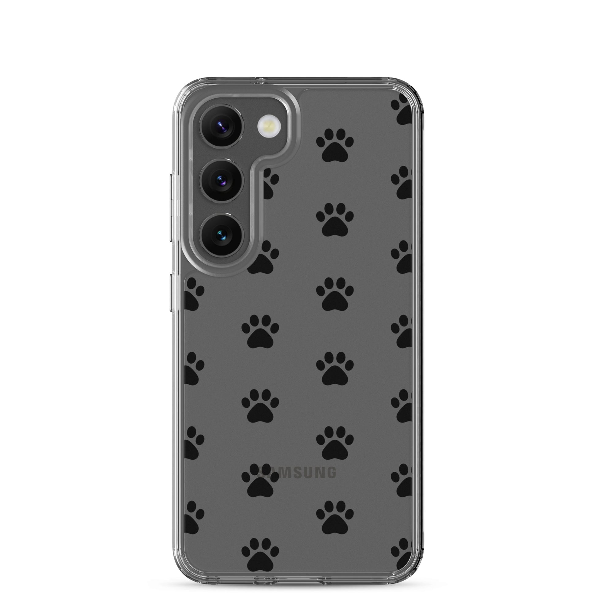 Phone Case for Samsung Galaxy with playful paw print pattern for pet lovers.