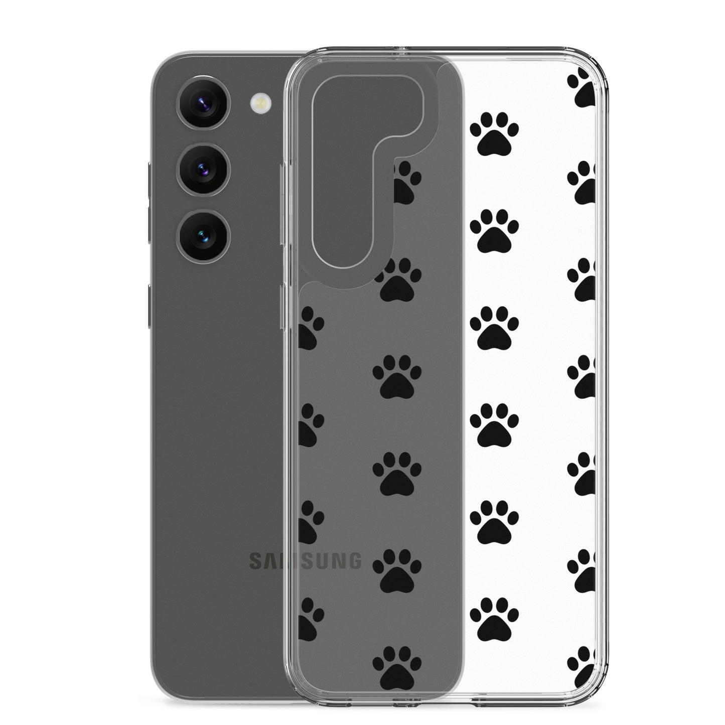 Phone Case for Samsung Galaxy with playful paw print pattern, designed for pet lovers to showcase their style.