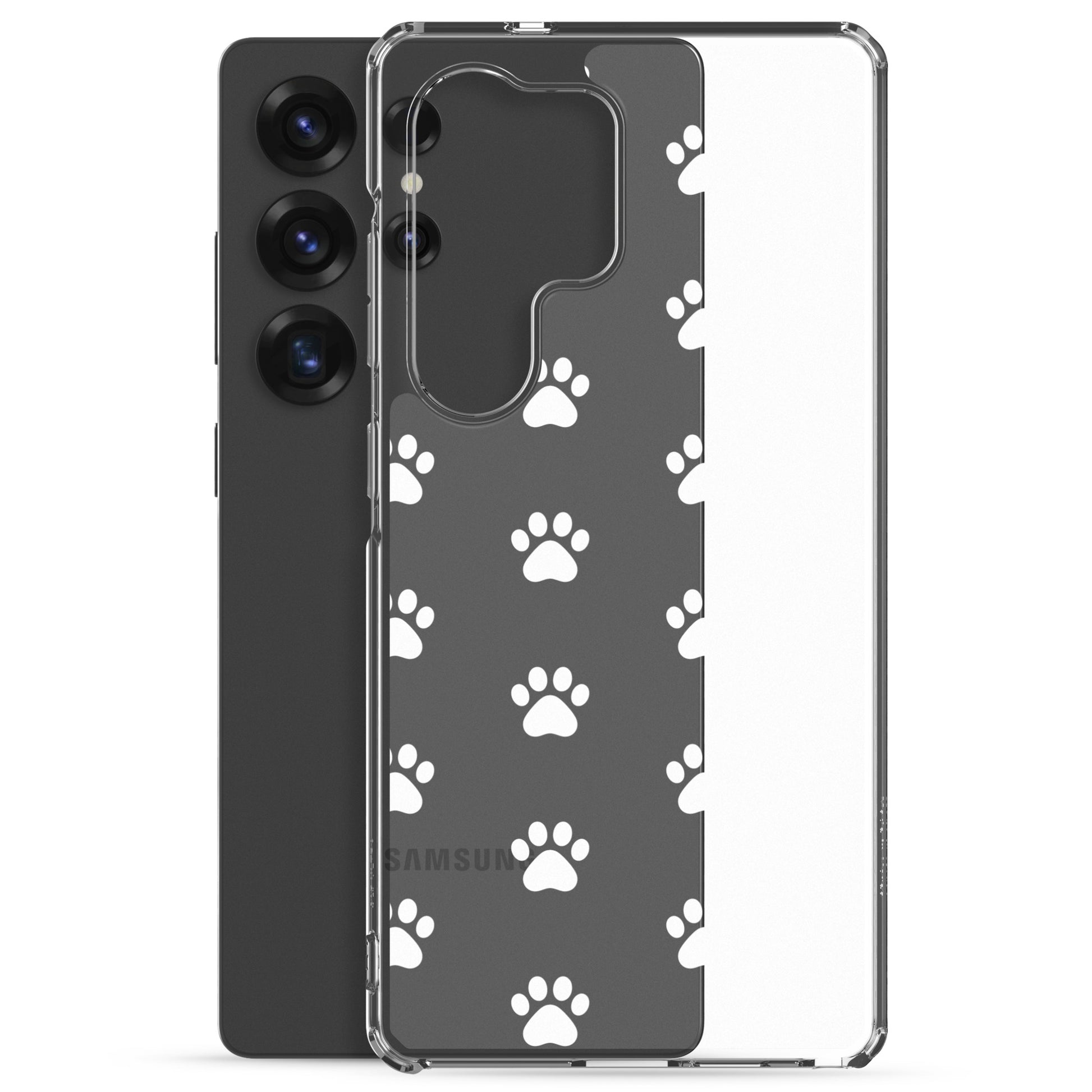 Phone Case for Samsung Galaxy with playful paw print pattern, blending modern style and practical protection.