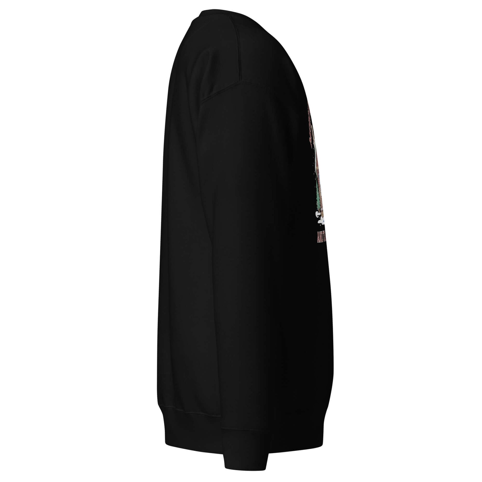Right of Cozy Pickleball Cabin: Merry Dinks Holiday Sweatshirt (black)