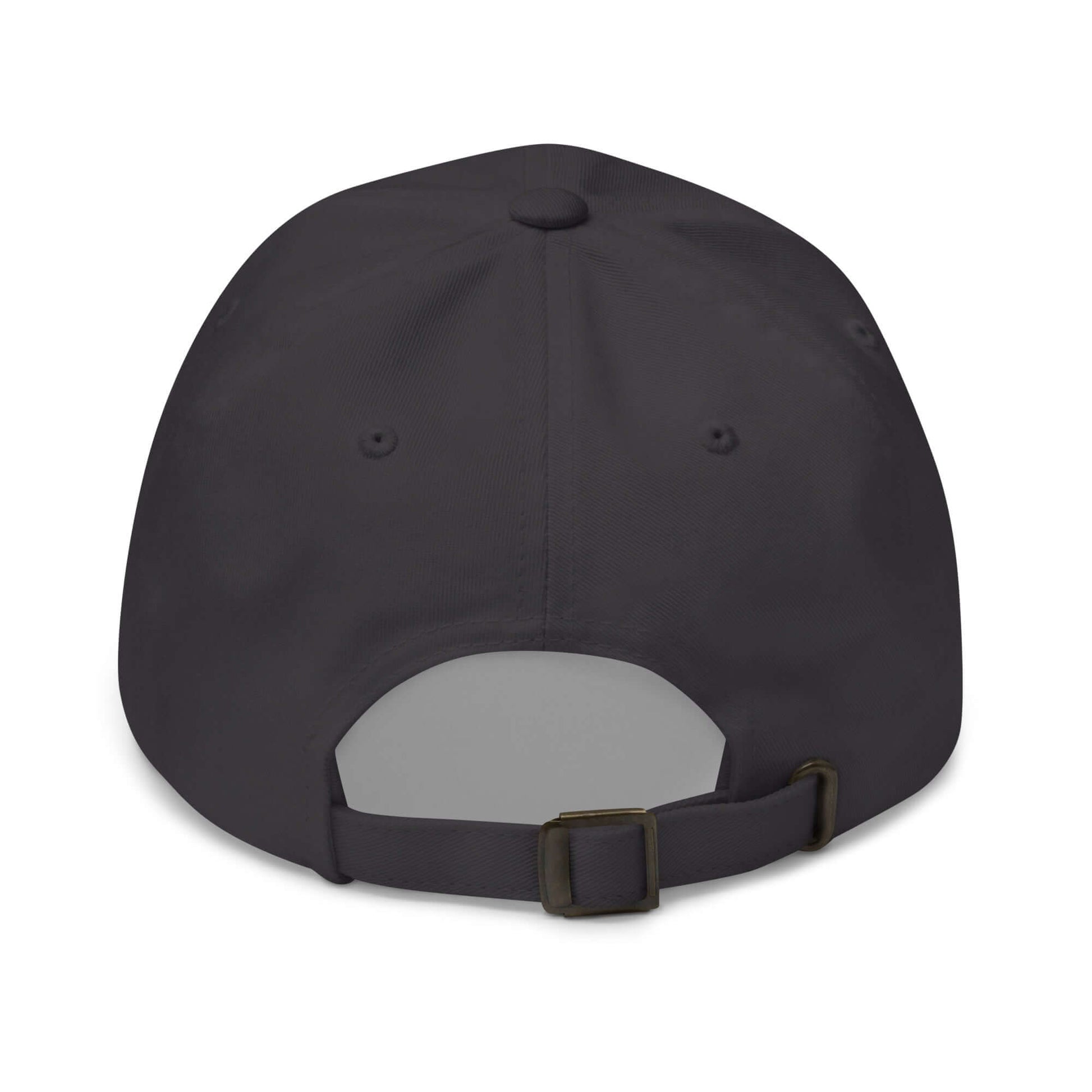 Back view of Haunted Pickleball Spirit Hat in black, featuring adjustable strap and chino cotton twill fabric for comfort.