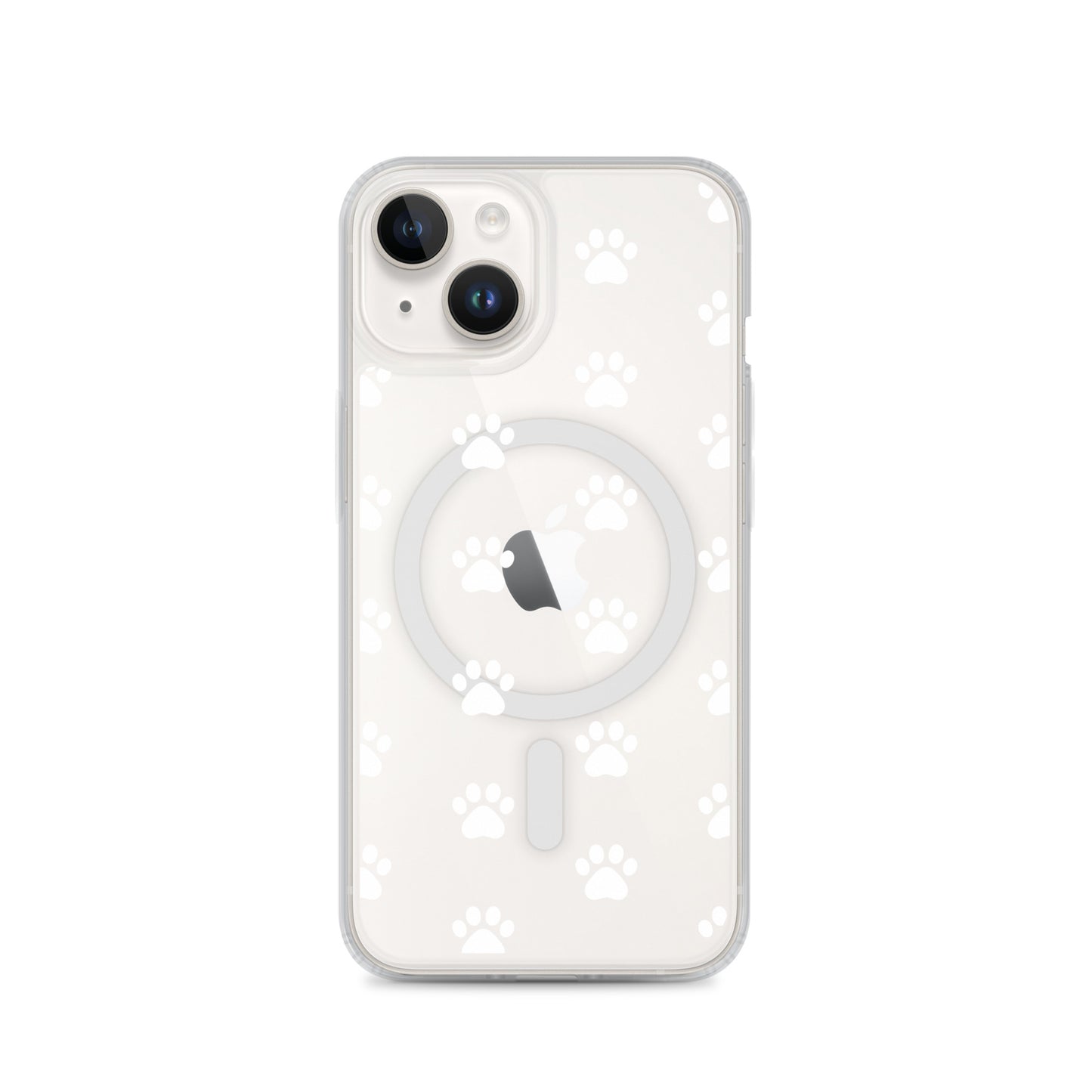 Magnetic Phone Case featuring a playful paw print pattern for pet lovers, compatible with iPhone.