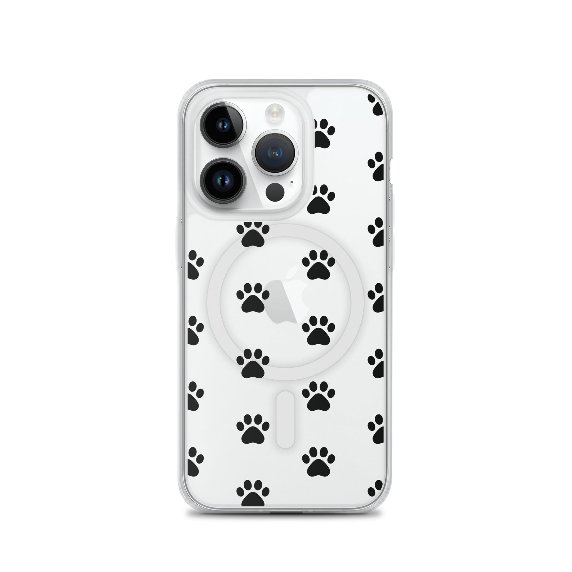 Magnetic Phone Case featuring a playful paw print pattern for iPhone, blending style and practicality for pet lovers.