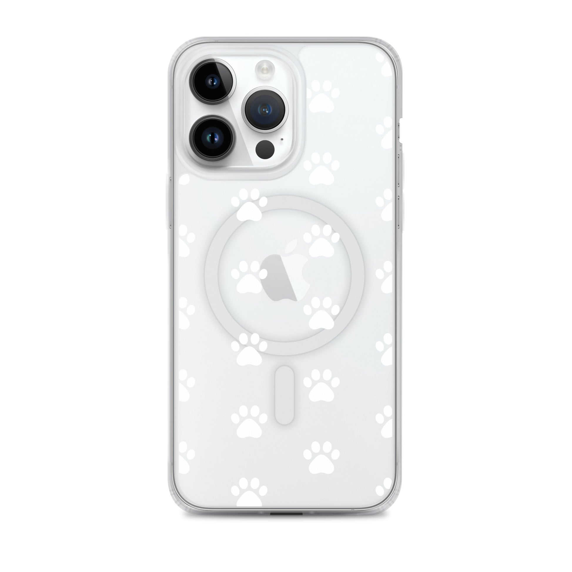 Magnetic Phone Case for iPhone with playful paw print pattern, blending style and practicality for pet lovers.