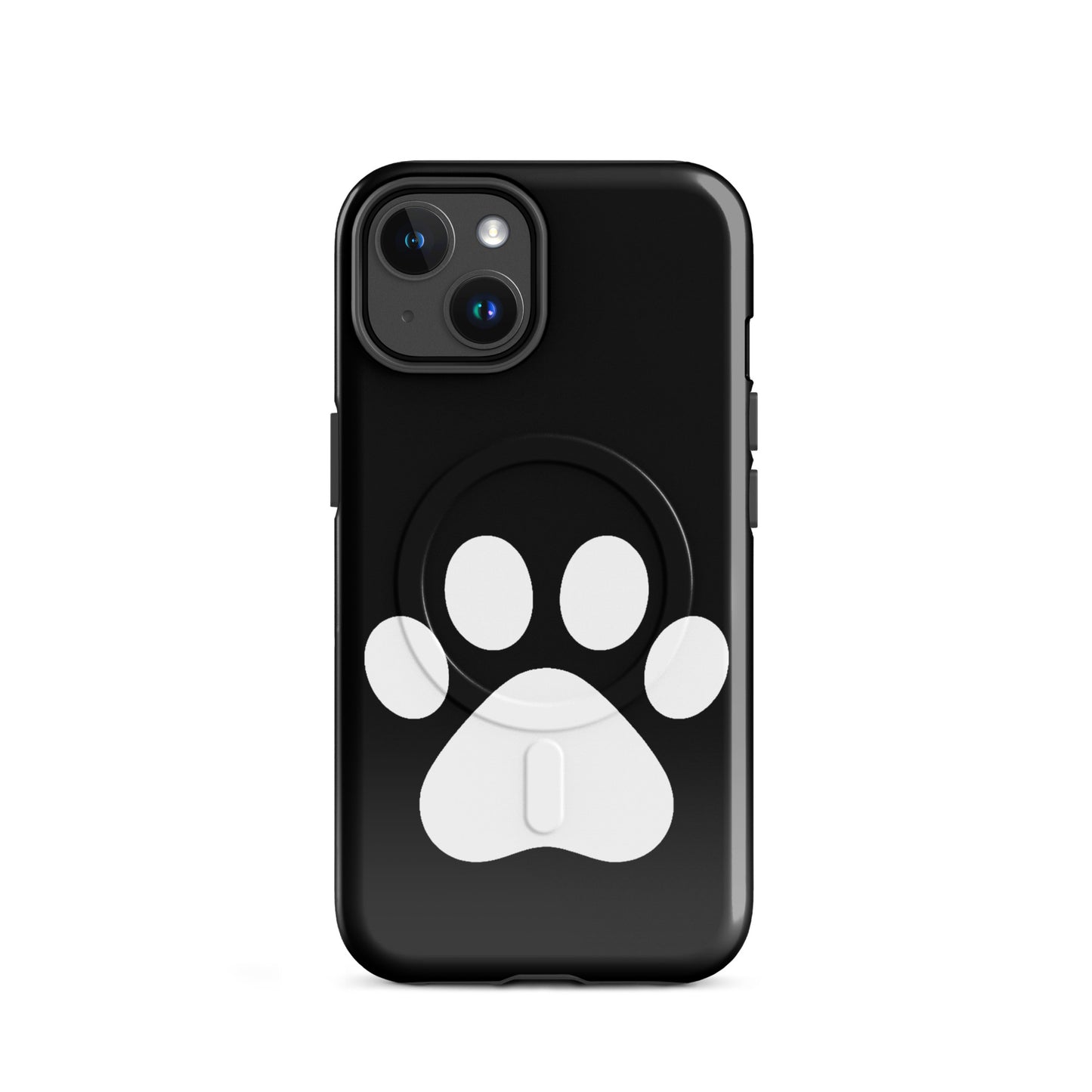 Magnetic Phone Case featuring a minimalist paw print design for pet lovers, ideal for iPhone protection.