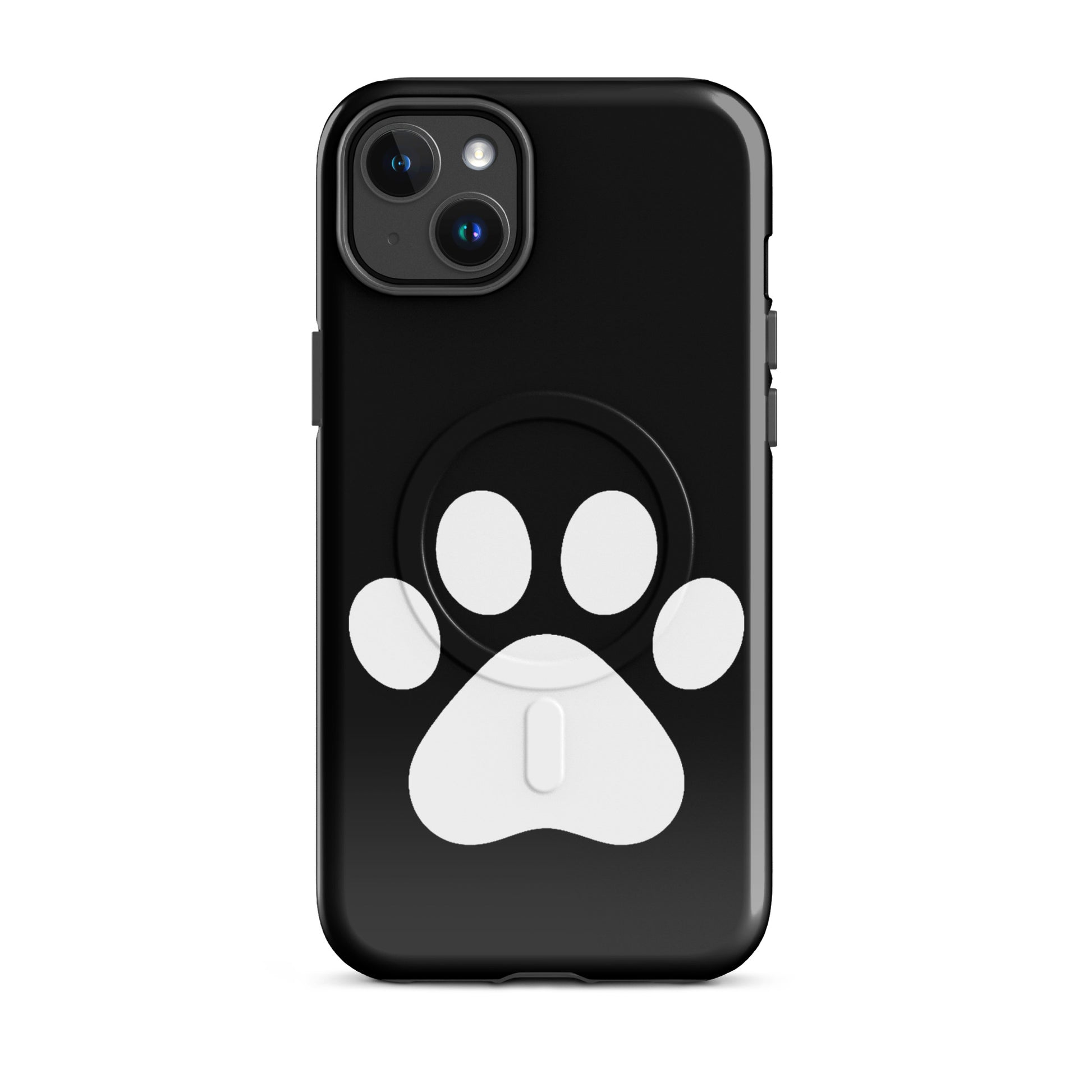 Magnetic Phone Case for iPhone featuring a minimalist paw print design for pet lovers.