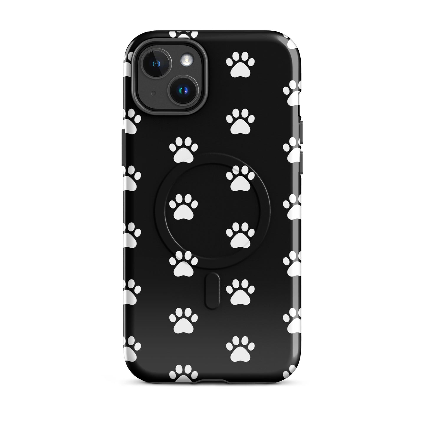 Magnetic Phone Case for iPhone with paw print design, perfect for pet lovers and stylish phone protection.