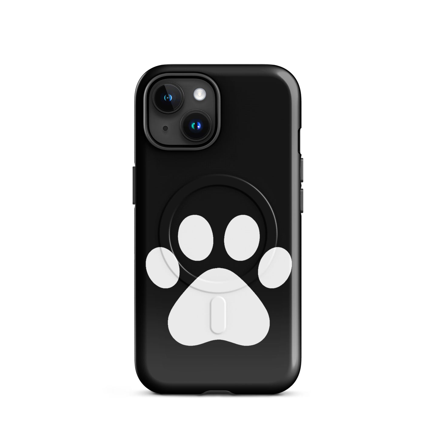 Magnetic Phone Case for iPhone featuring a minimalist paw print design for pet lovers.