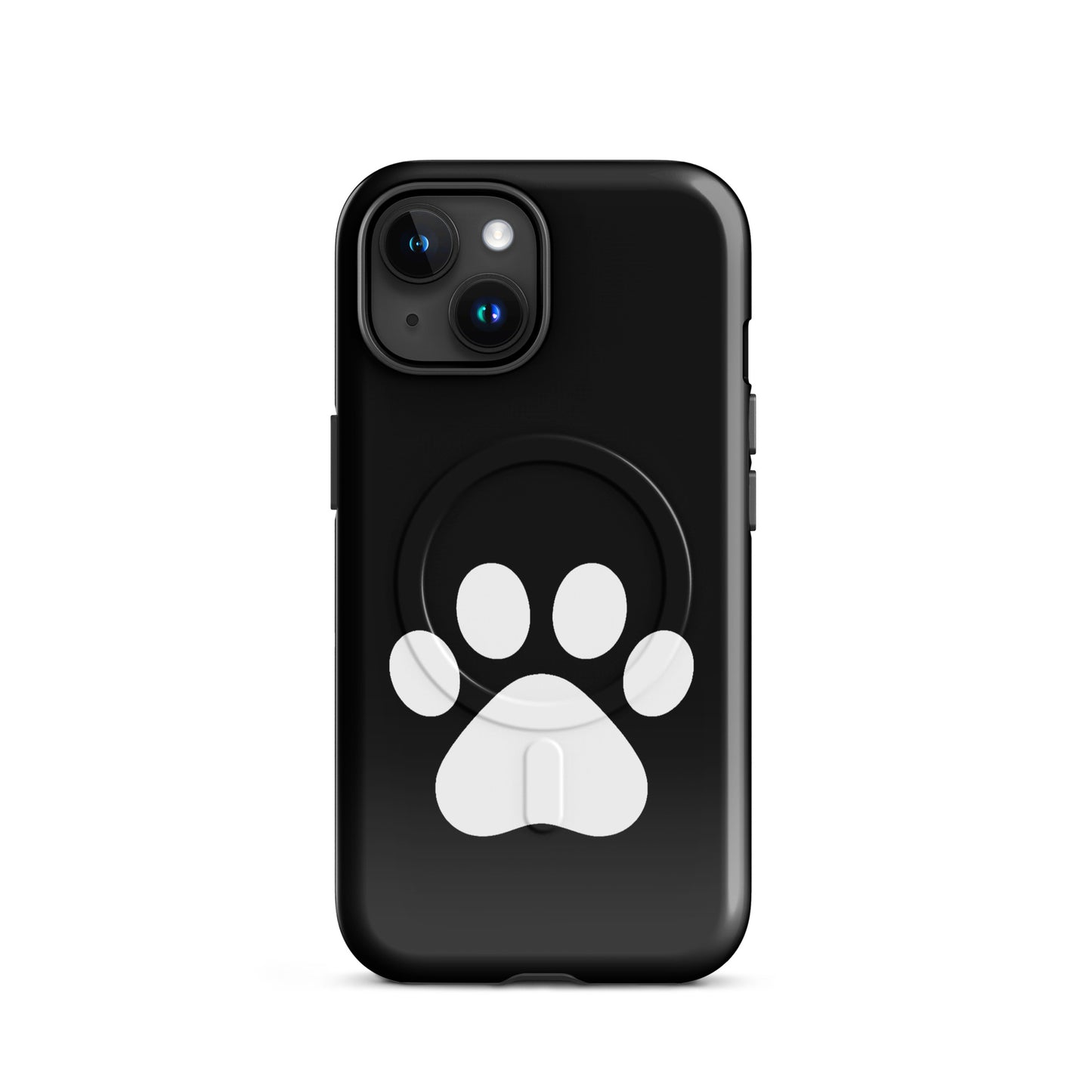 Magnetic Phone Case with minimalist paw print design for pet lovers, perfect for iPhone protection.