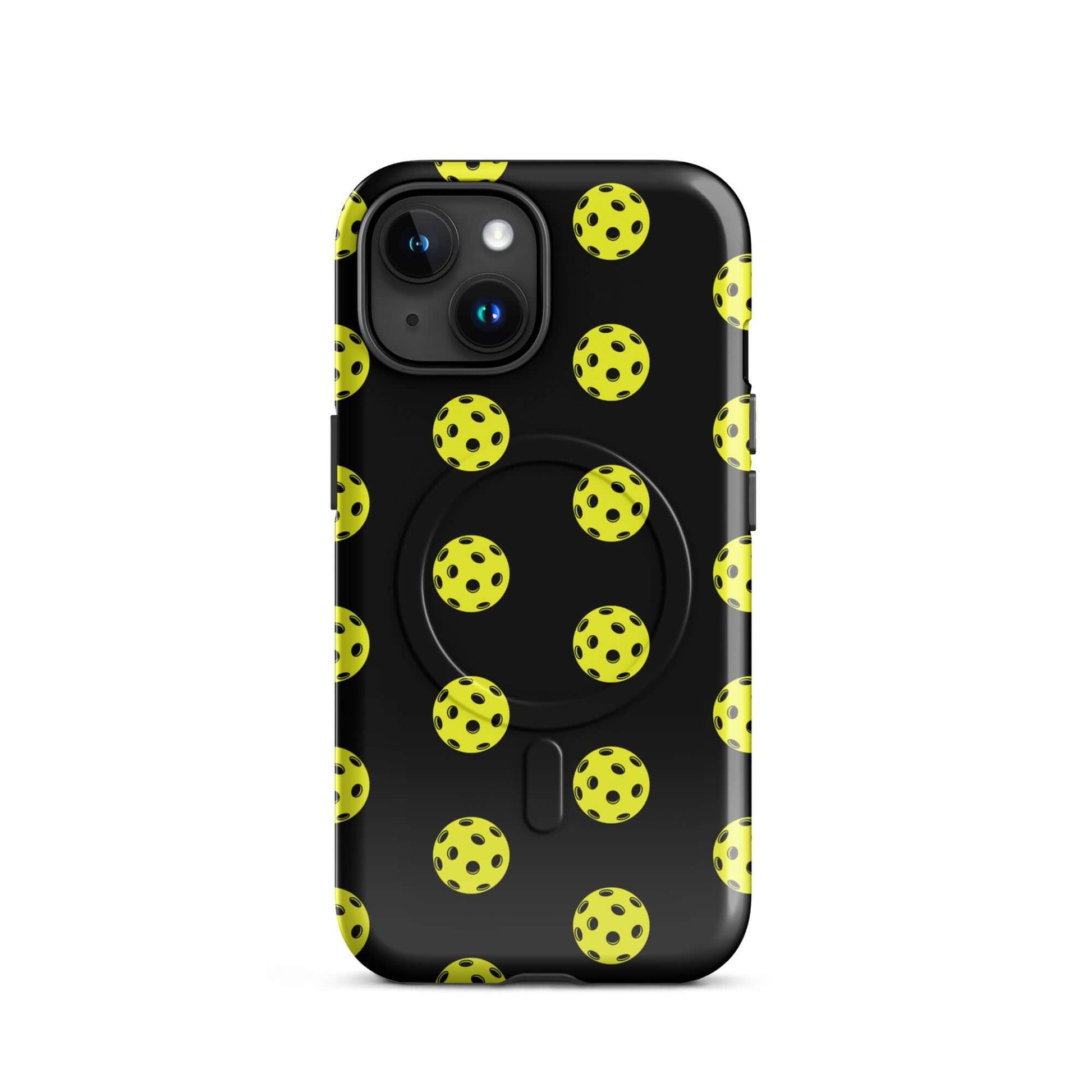 Magnetic Phone Case featuring a bold pickleball pattern for sporty style and premium protection.