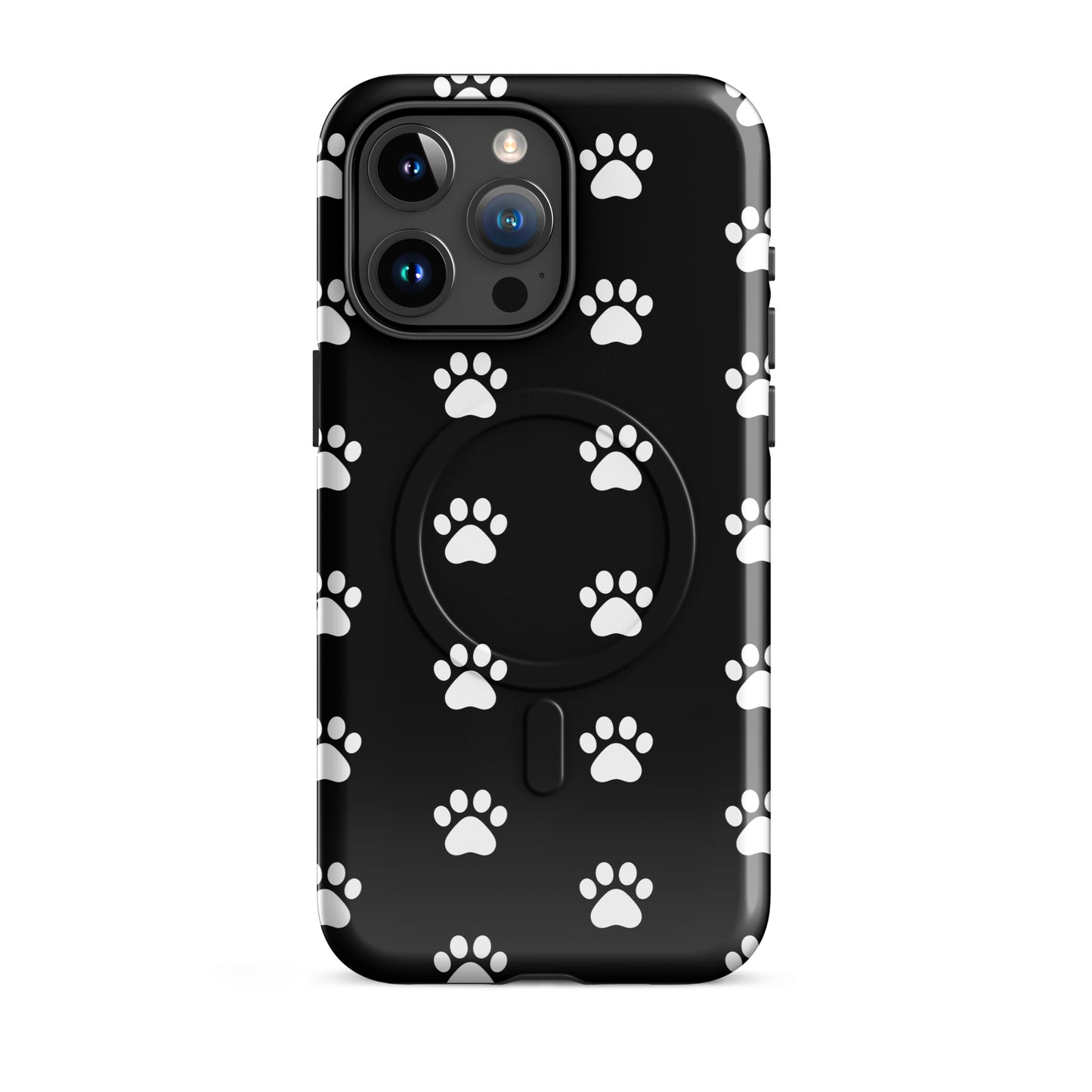 Magnetic Phone Case with a playful paw print design, perfect for pet lovers who adore cats and dogs.