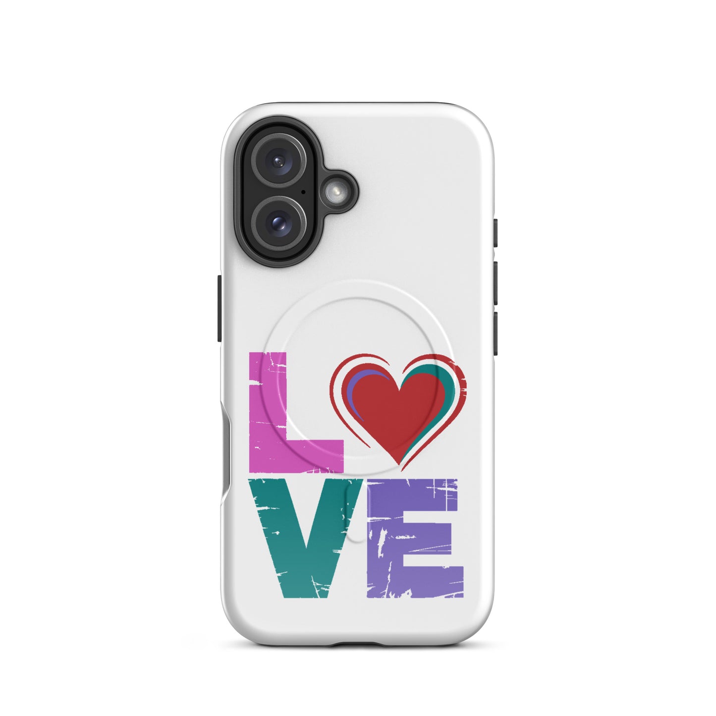 Love Magnetic Dual-Layer Tough Case for iPhone, perfect Apple iPhone Case with stylish design and durable protection.