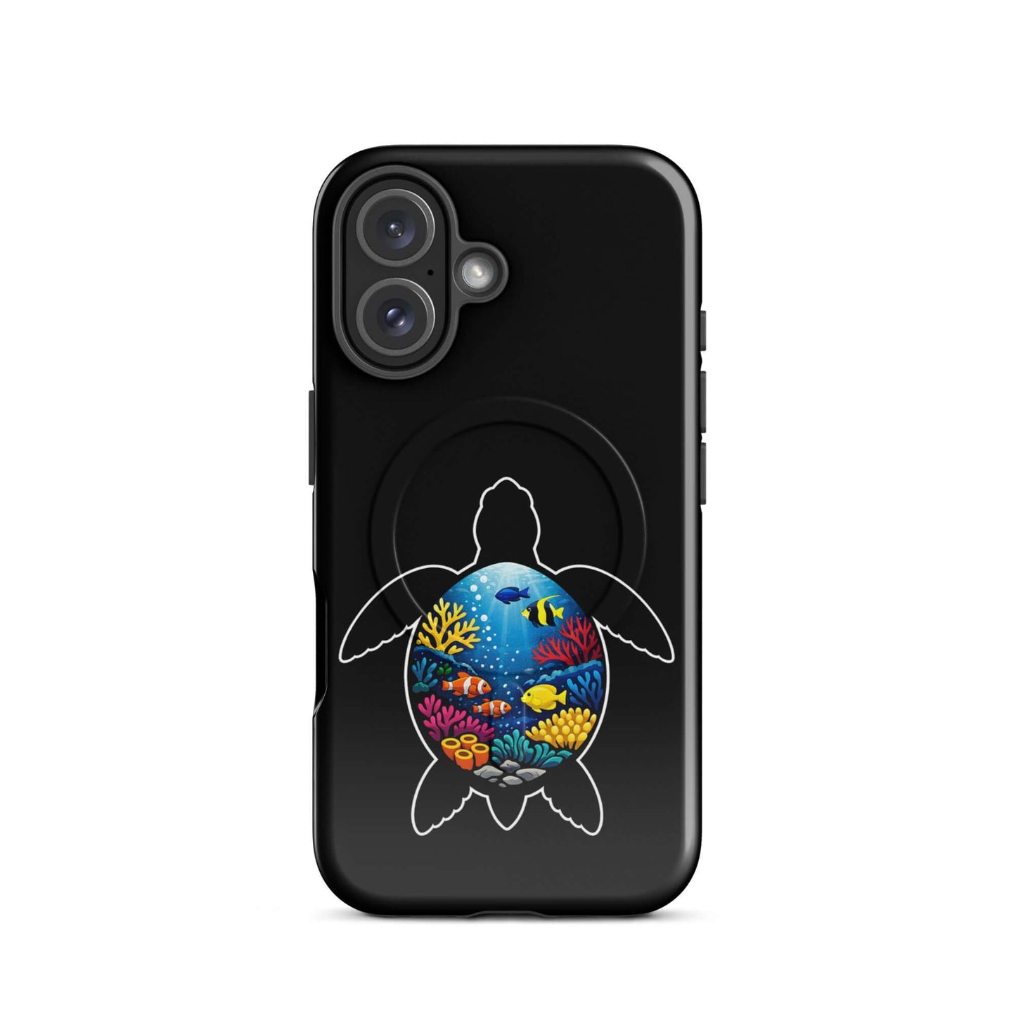 Magnetic Phone Case featuring a vibrant sea turtle reef design, perfect for ocean lovers seeking style and protection.