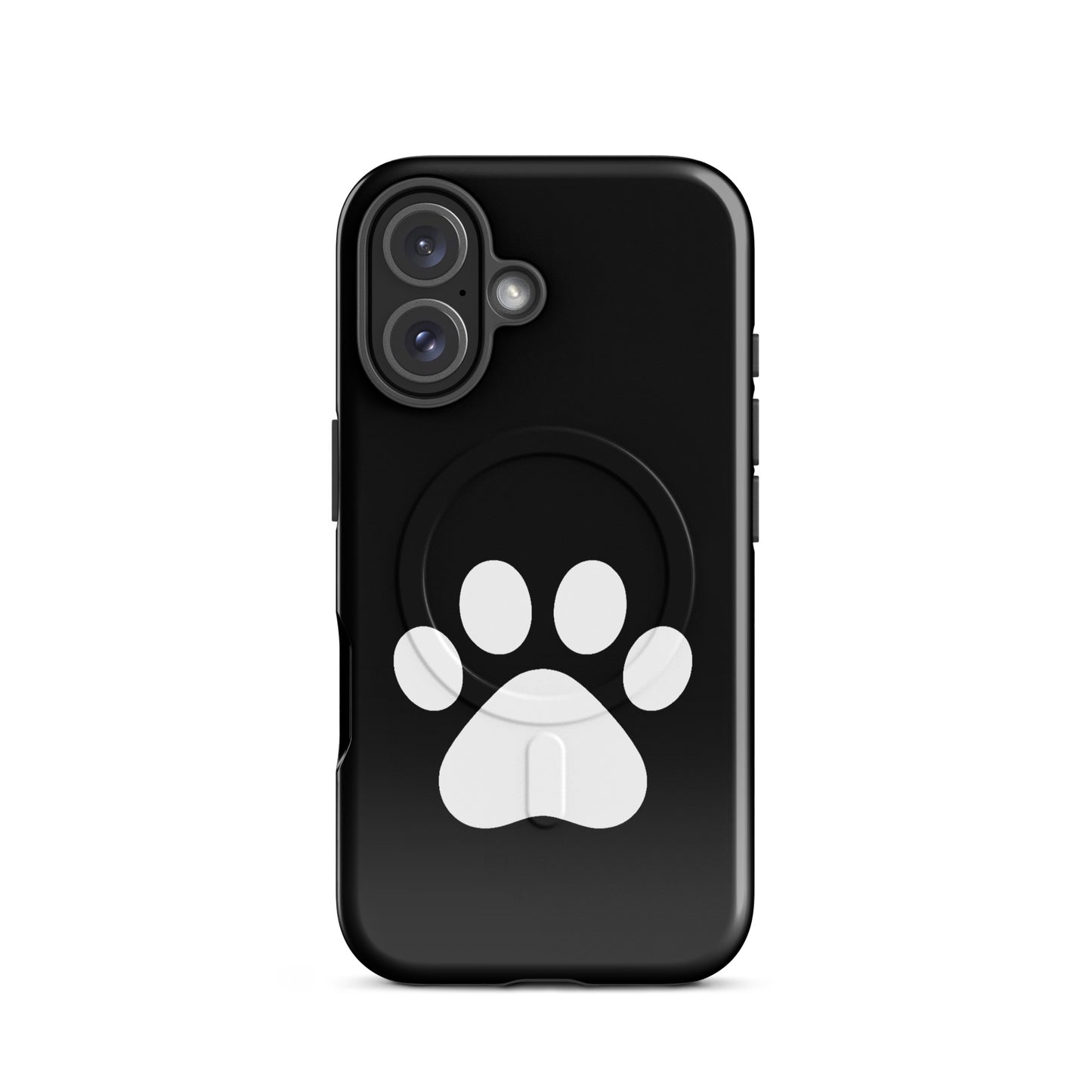Magnetic Phone Case featuring a minimalist paw print design for pet lovers, showcasing durability and style.