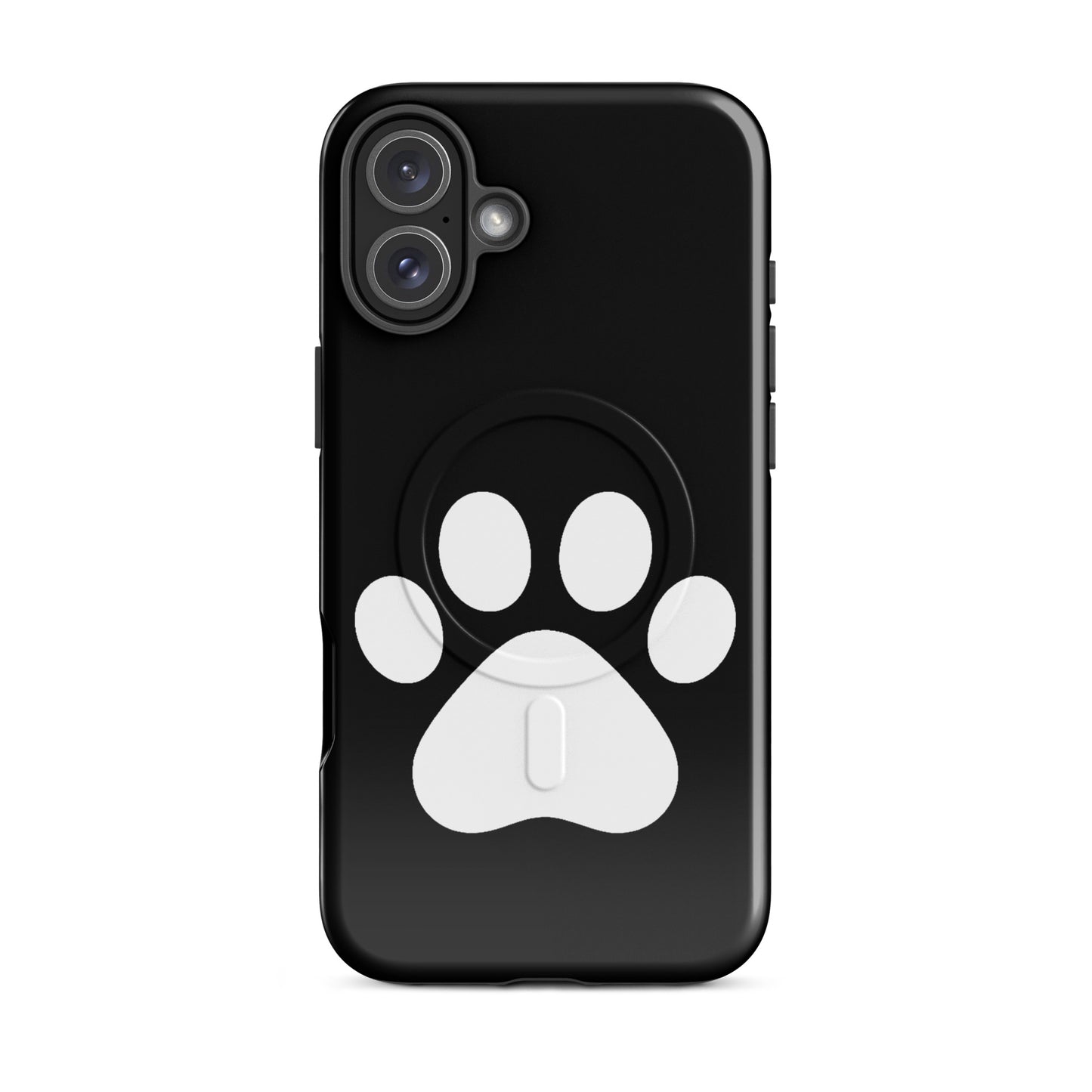 Magnetic Phone Case for iPhone featuring a minimalist paw print design for pet lovers