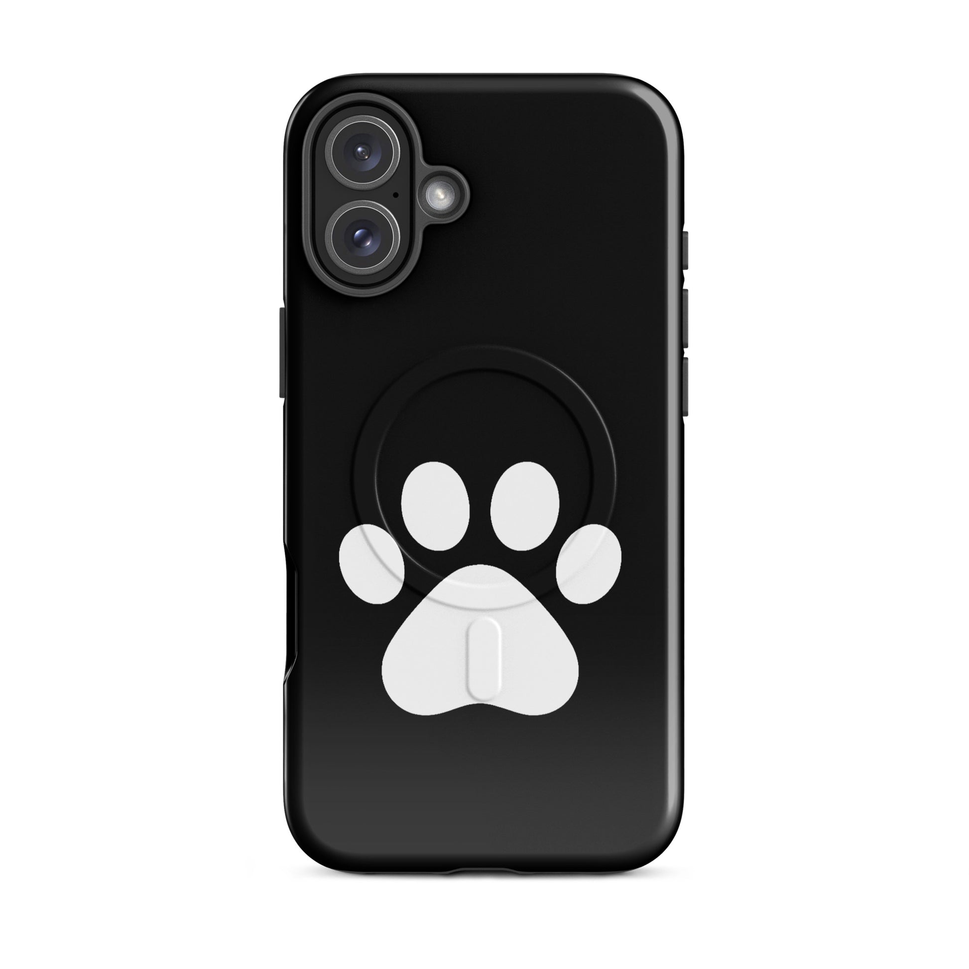 Magnetic Phone Case featuring a minimalist paw print design, perfect for pet lovers.