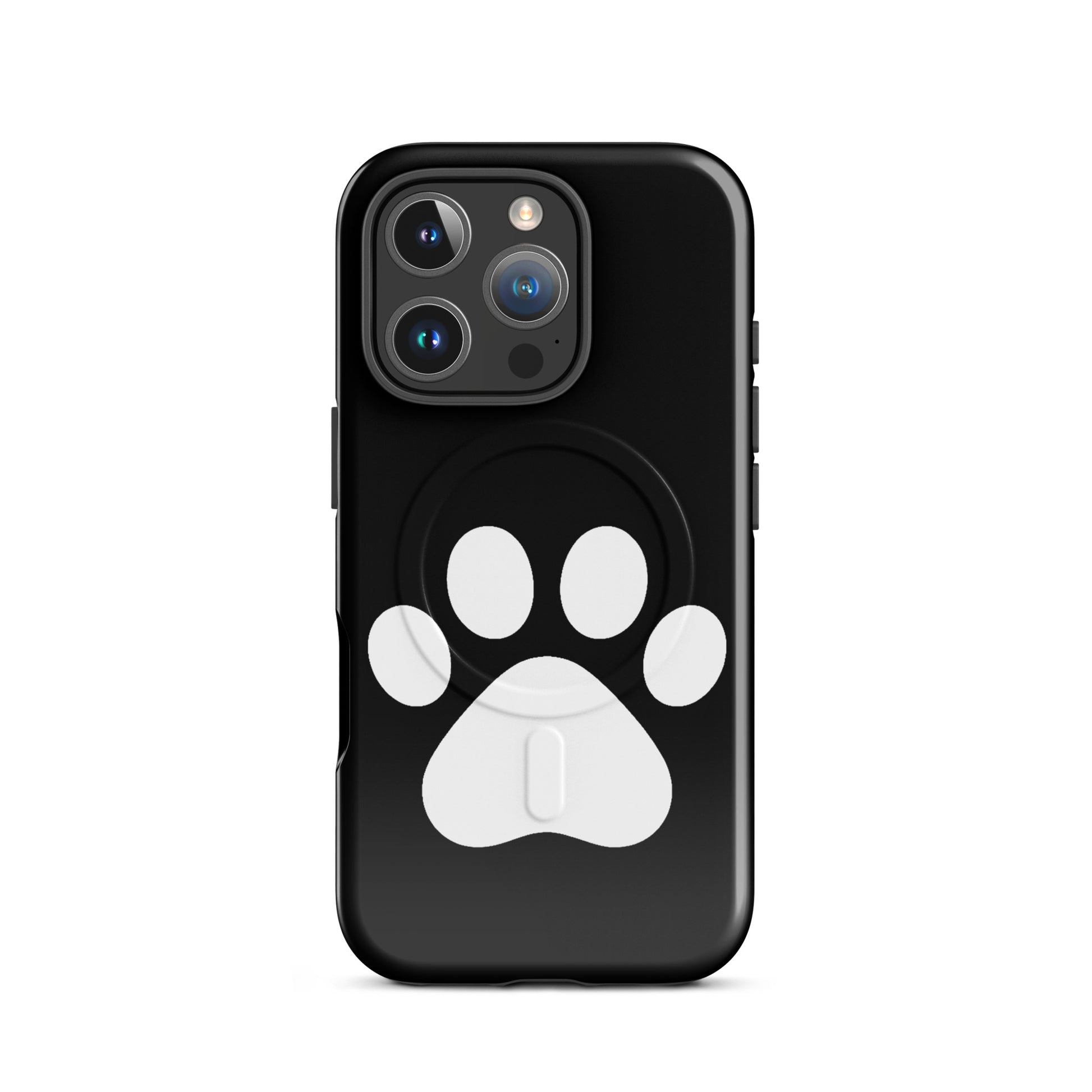 Magnetic Phone Case featuring a minimalist paw print design for pet lovers with modern style.