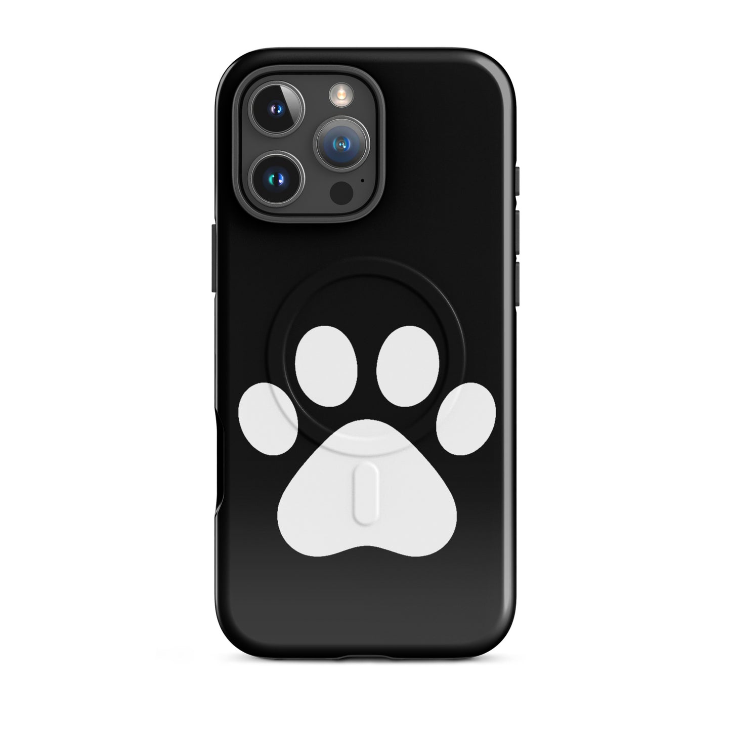 Magnetic Phone Case featuring a minimalist paw print design for pet lovers. Stylish and protective for your iPhone.