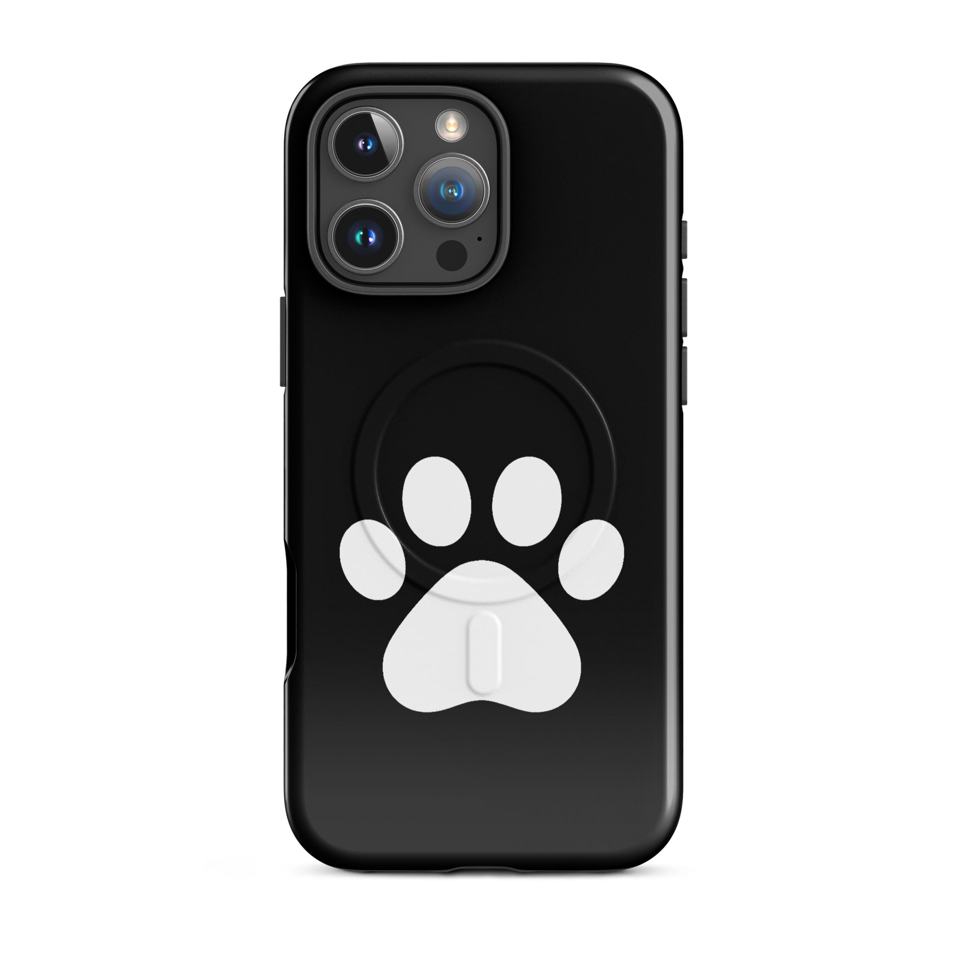Magnetic Phone Case for iPhone featuring a minimalist paw print design for pet lovers